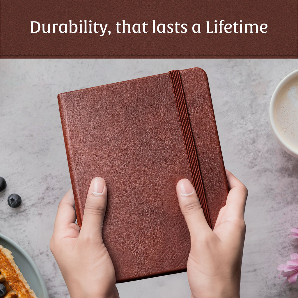 BEECHMORE BOOKS Lined Journal Notebook, 5.8 x 8.3 inch, A5 160 Lined Pages, Hardcover Leather Journals for Women, Men, Writing and Notebooks for Work - 120 GSM Thick Paper, Gifts Box Included