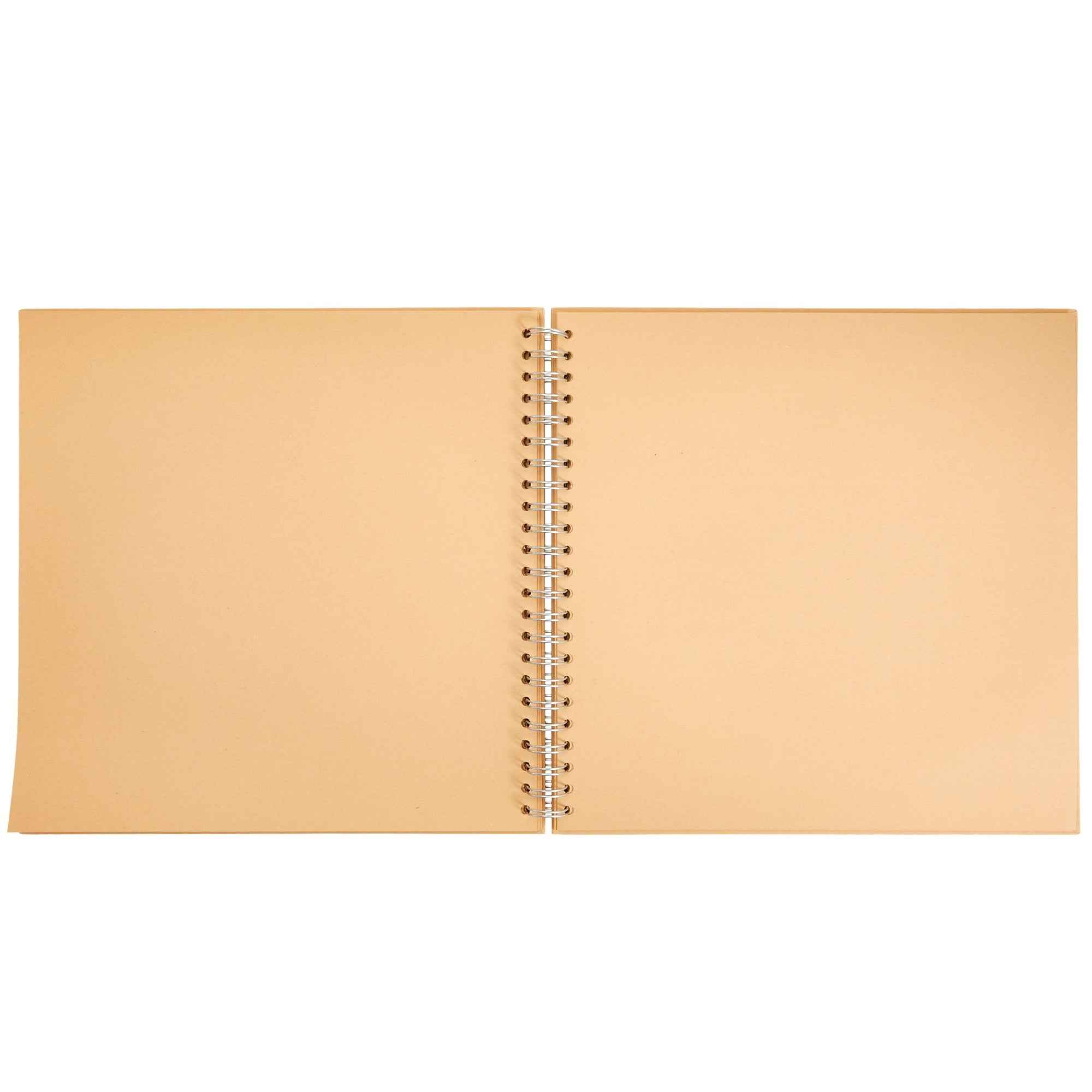 Paper Junkie Spiral Bound Scrapbook Album - 12 x 12 In, Kraft Hardcover, 40 Sheets (80 Pages) - Blank Kraft Paper Pages Lay-Flat for Drawing & Writing - Scrapbook Journal