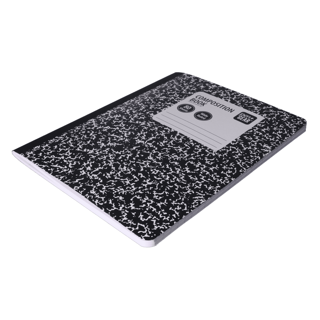 Pen+Gear Composition Book, Wide Ruled, 7.5"x 9.75", Marble Design, Paper Cover, 80 Sheets