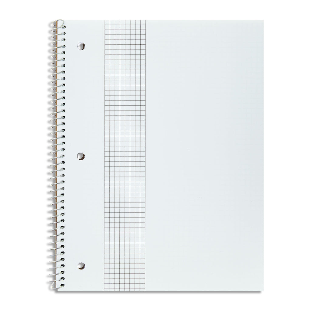 Pen+Gear 1 Subject Notebook, Grid Ruled, 8.5"x 10.5", Poly Cover, 80 Sheets