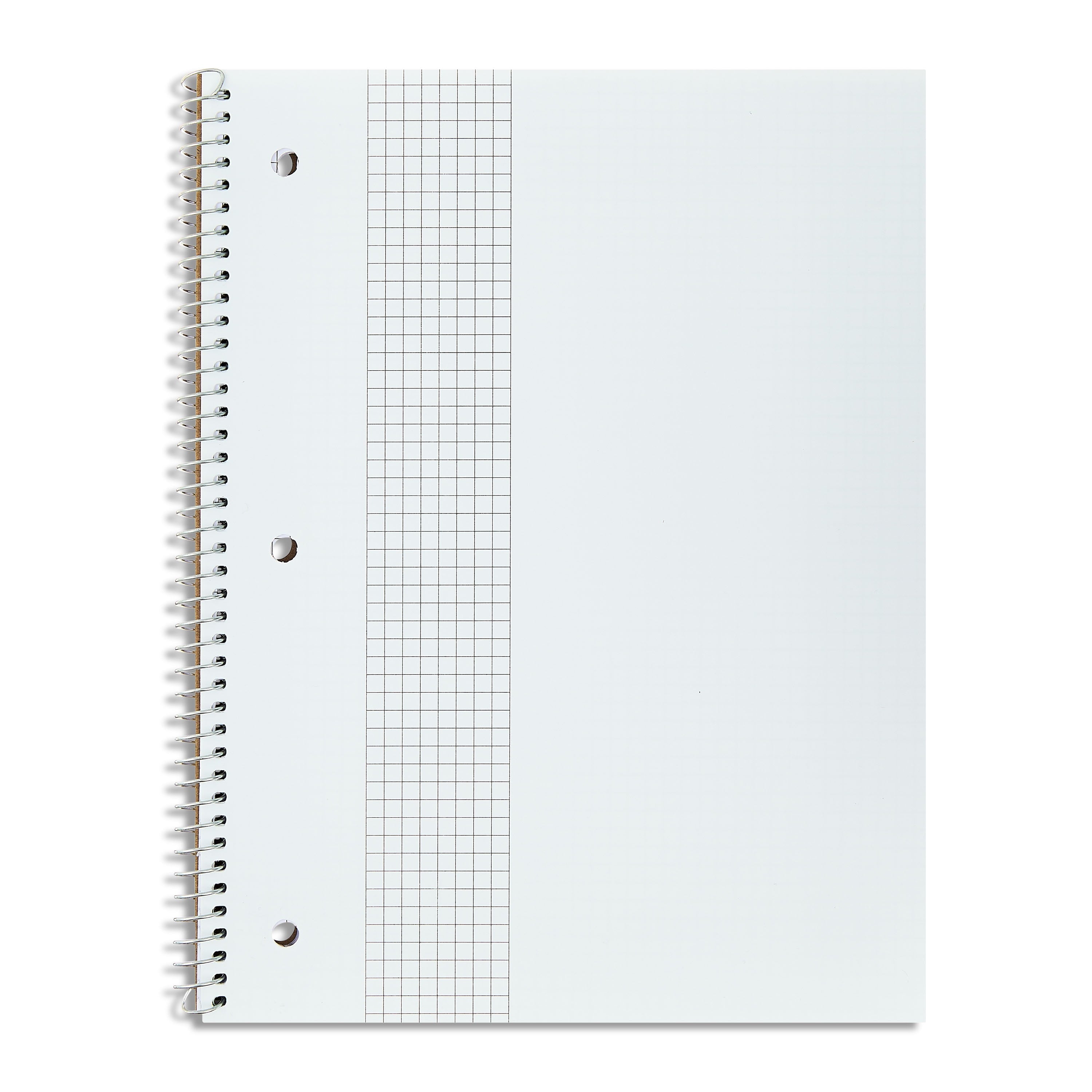 Pen+Gear 1 Subject Notebook, Grid Ruled, 8.5"x 10.5", Poly Cover, 80 Sheets