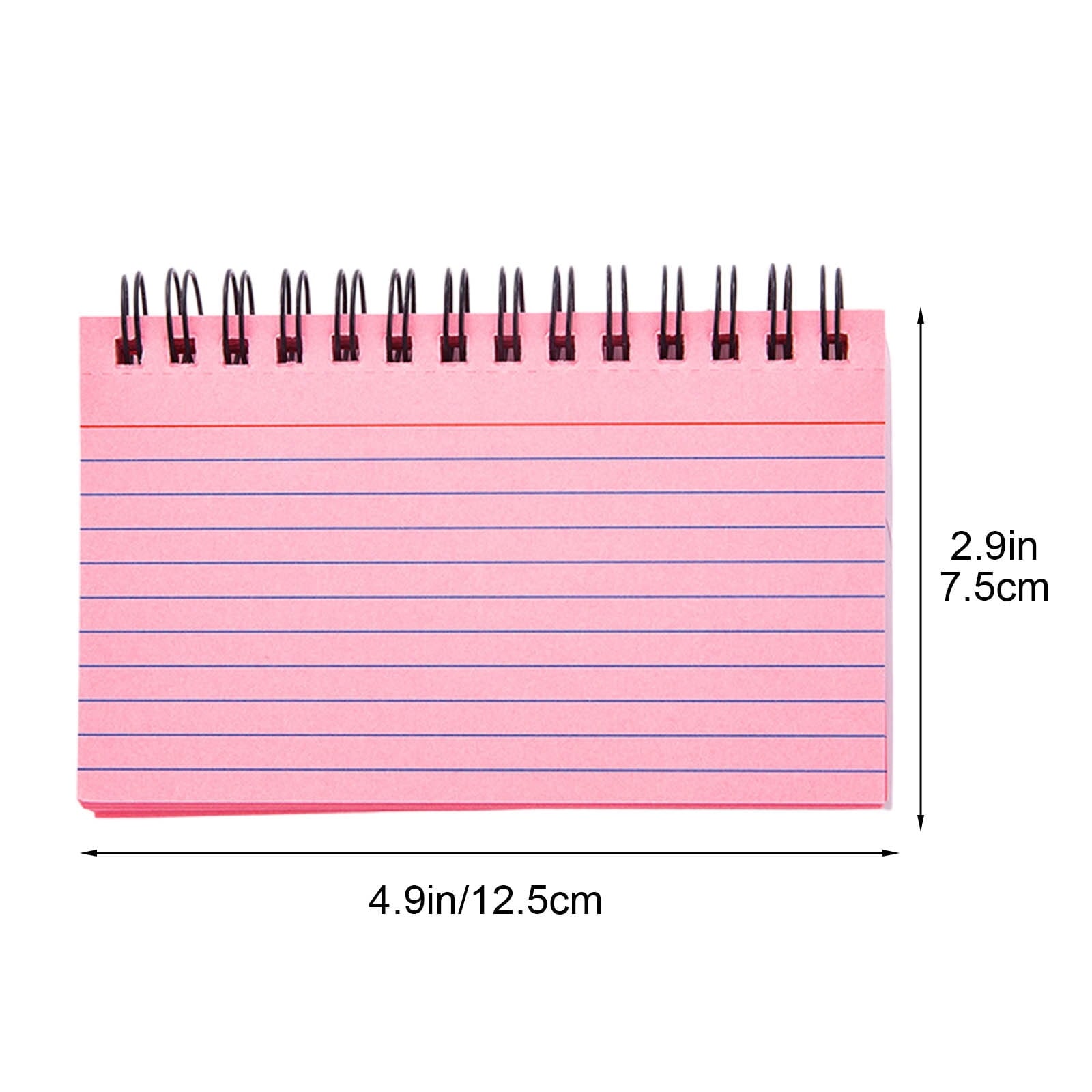 Lksixu Pocket Notebook, 3x5 Inch Small Lined Notepads with Waterproof Cover, 50 Sheets/100 Pages 110GSM Colored Thick Paper Memo Pads, Tearable Top Bound Spiral Notebooks Office Supplies - Pink