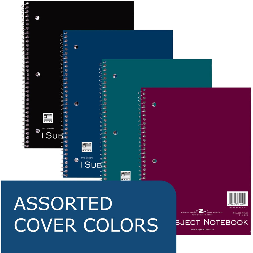 Roaring Spring College Ruled One Subject Spiral Notebook
