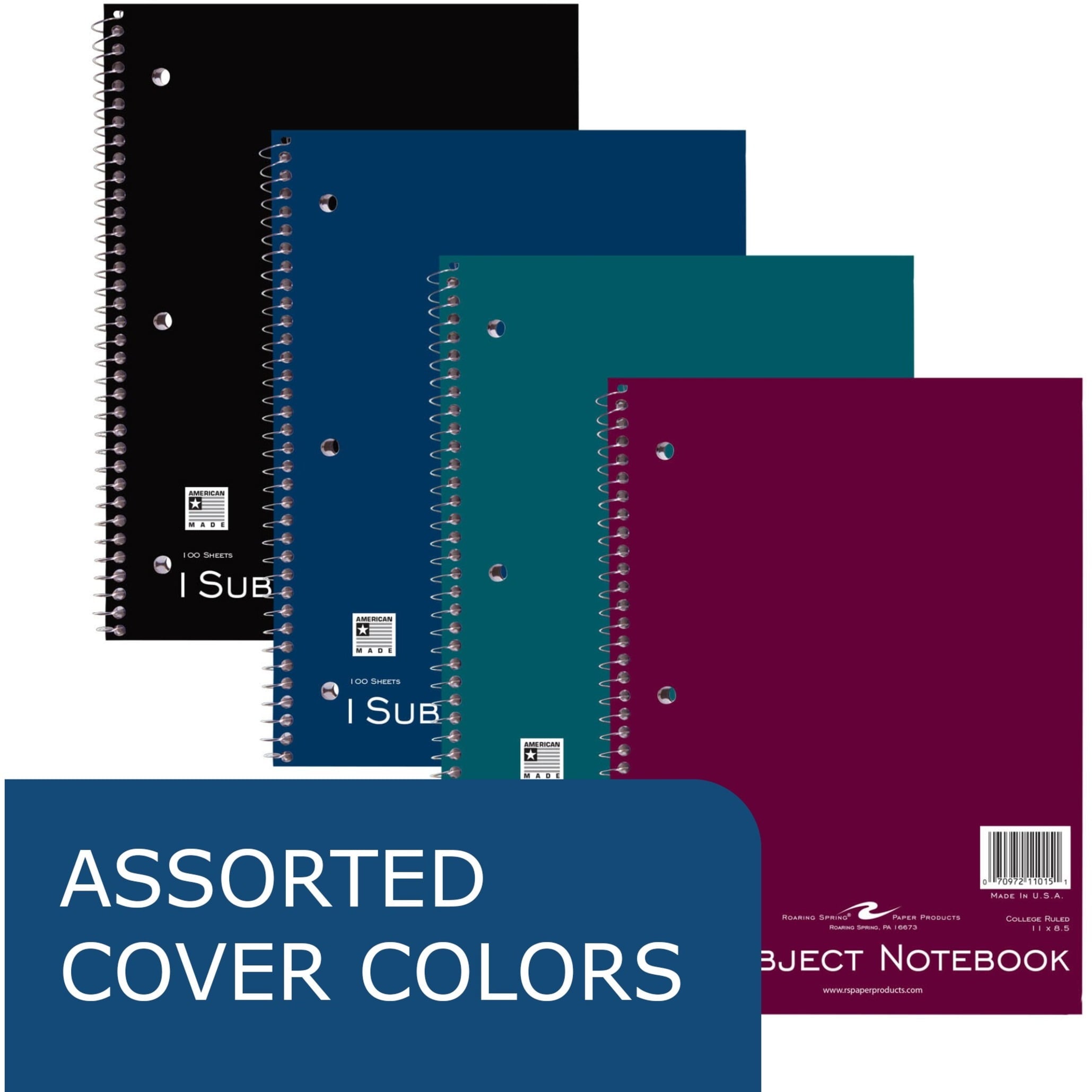 Roaring Spring College Ruled One Subject Spiral Notebook