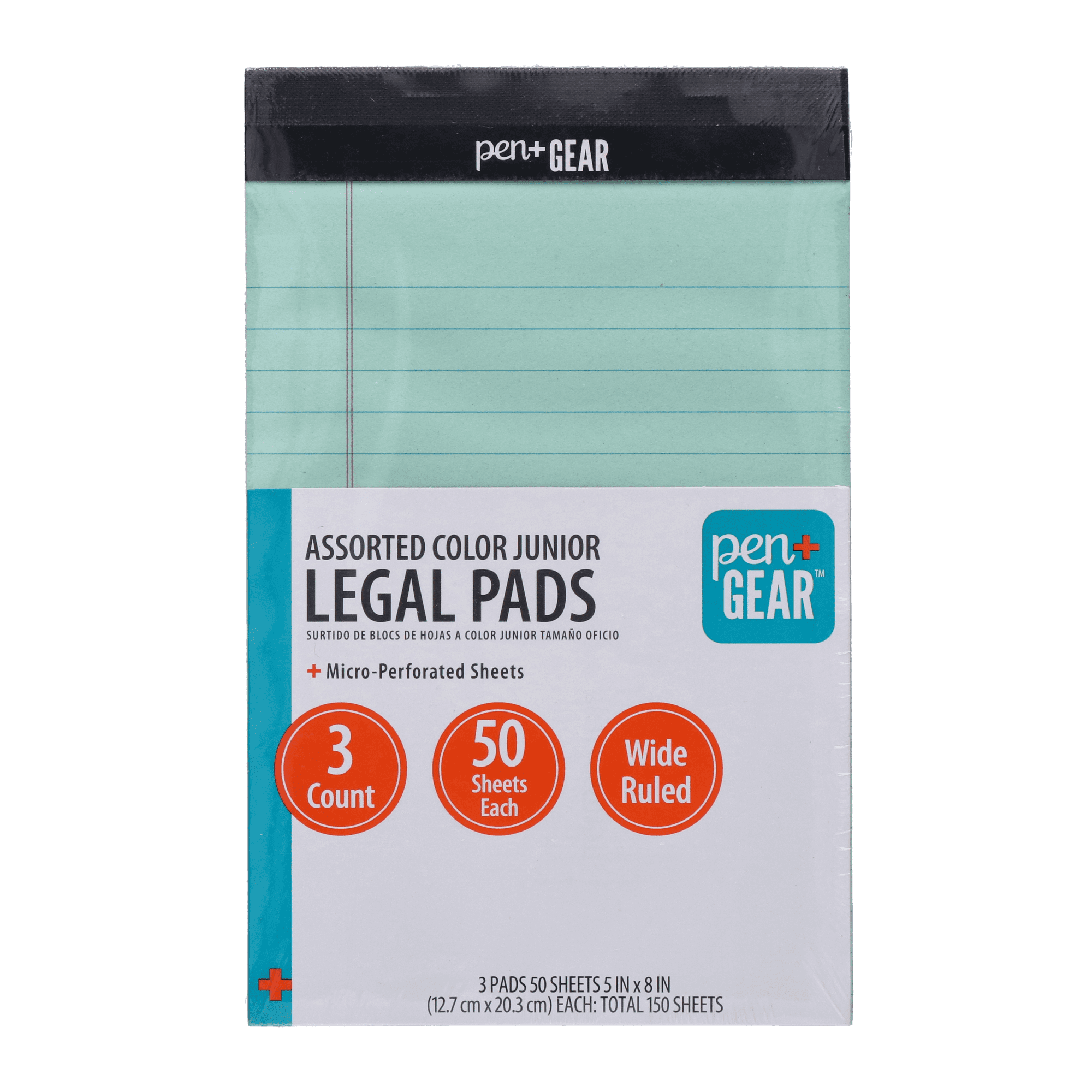 (10 pack) Pen + Gear Legal Pads Pastel Color Paper, 50 Sheets, 3 Count
