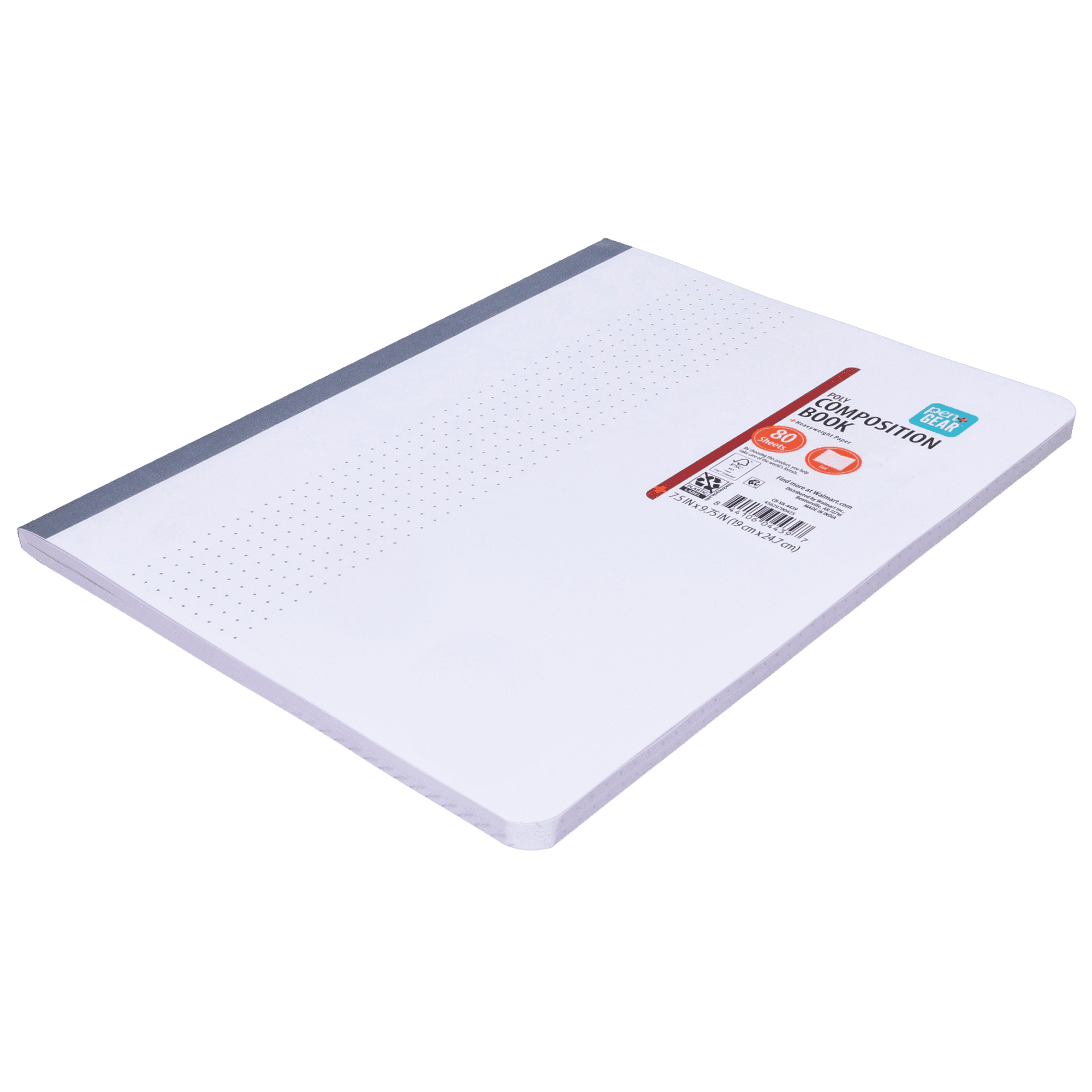 (4 pack) Pen+Gear Composition Book, Dot Ruled, 7.5"x 9.75", Poly Cover, 80 Sheets