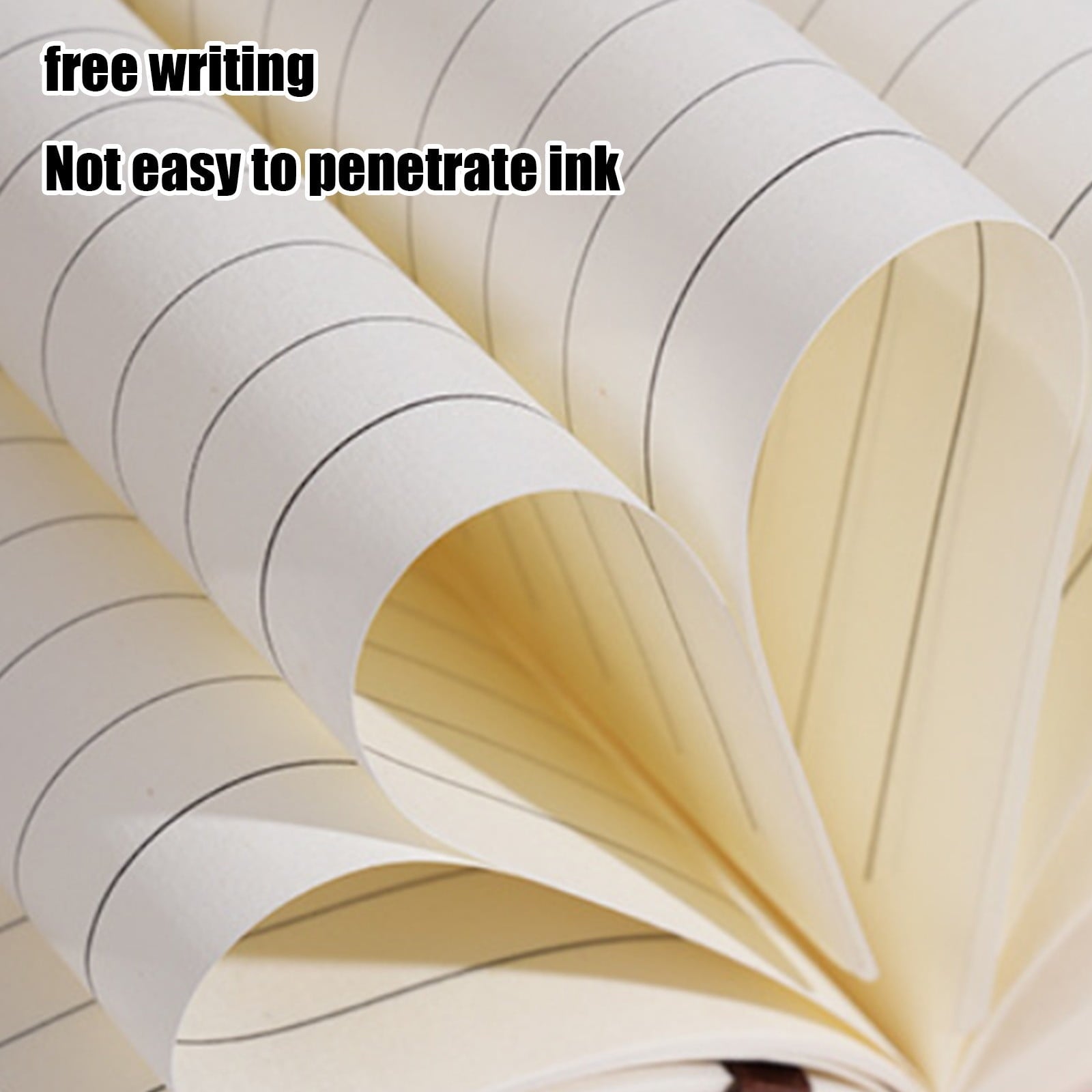 Hardcover Notebook with Inner Pockets, 200 Pages College-Ruled Notebook for Writing Notes, Journaling and Planning, Thick 80g Paper, Elastic Closure and Ribbon Bookmark