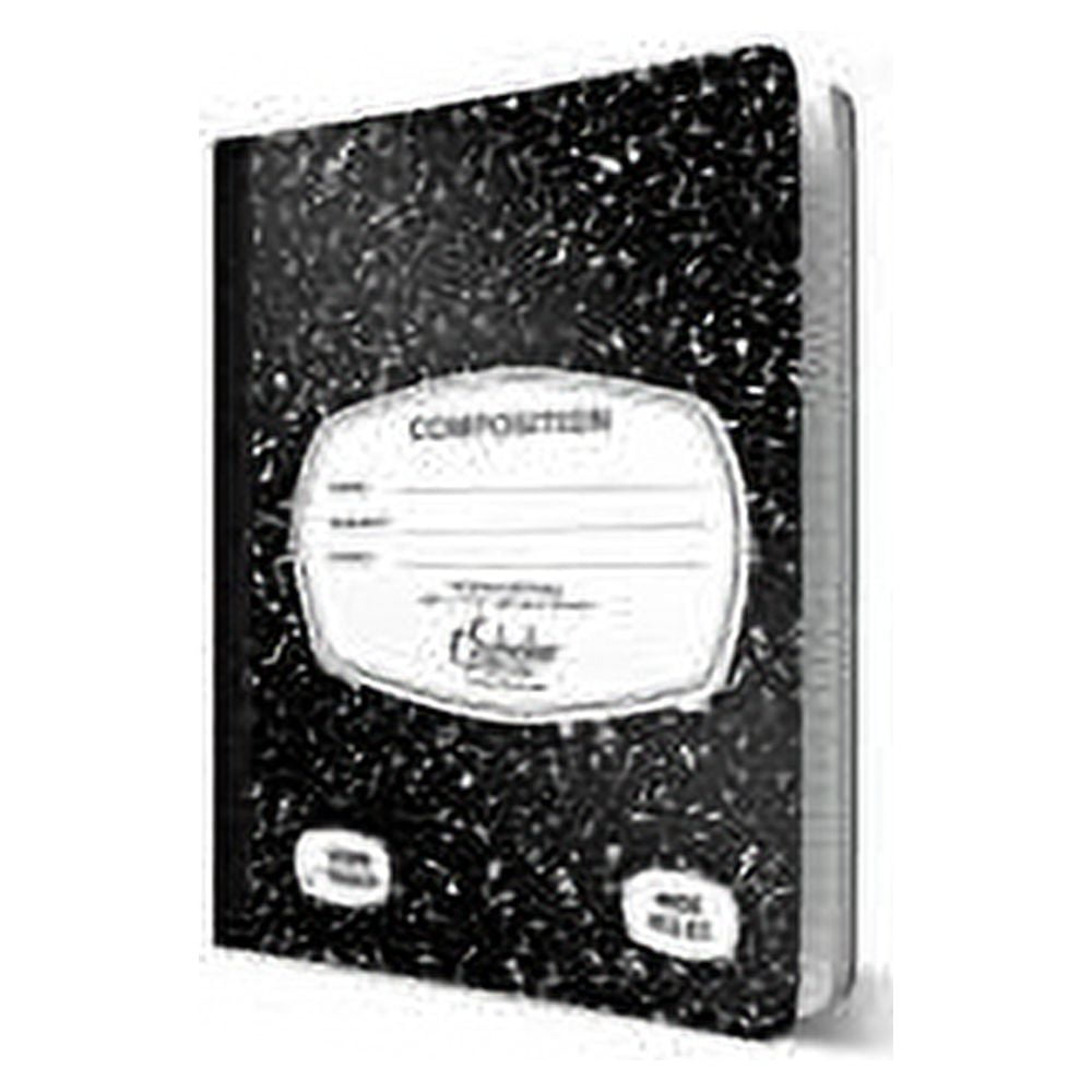 iScholar Wide Rule Composition Notebooks, 9.75in x 7.5in, Black Marble, 100 Sheets
