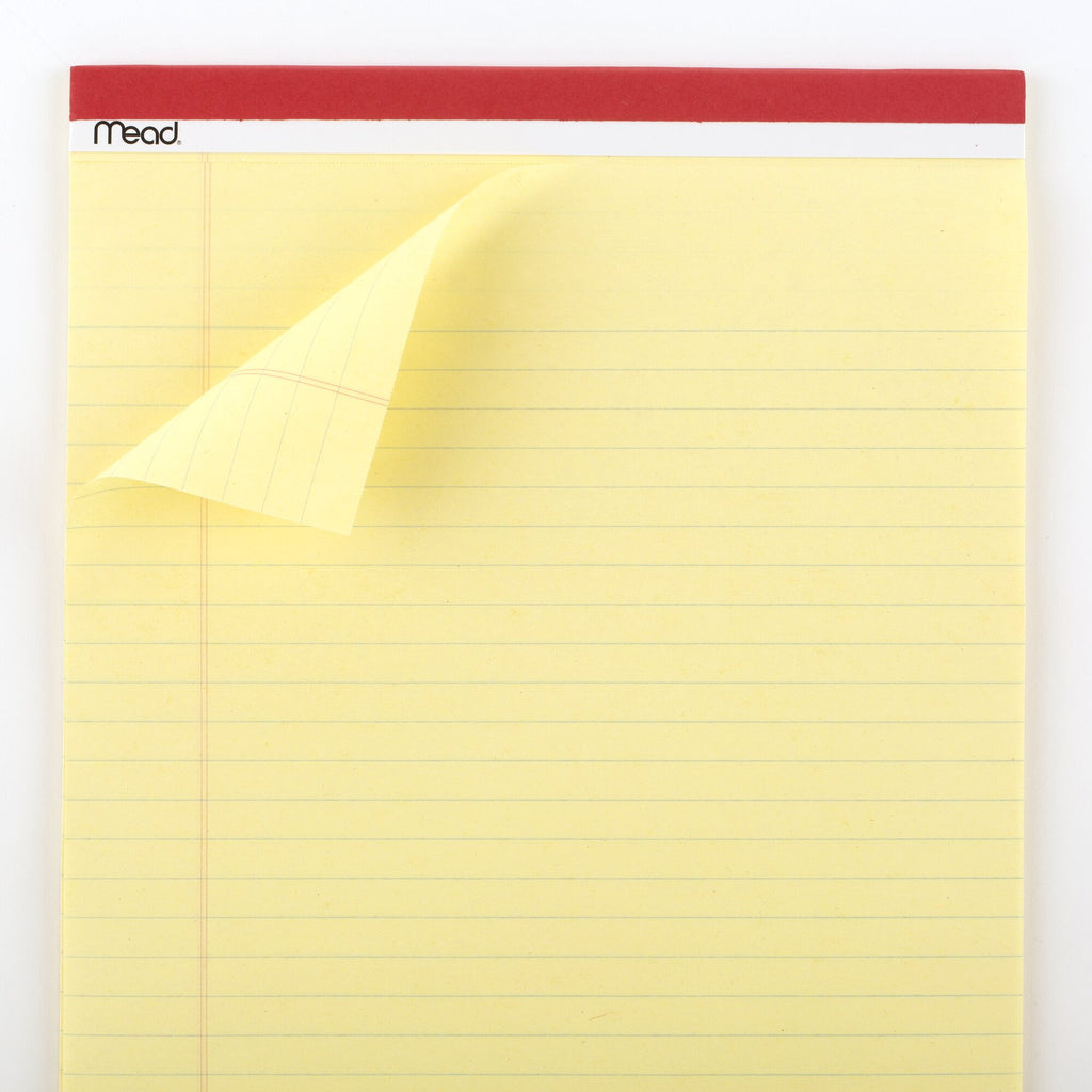 Mead Legal Pad, 8.5" x 11", Canary Yellow, 3 Pack
