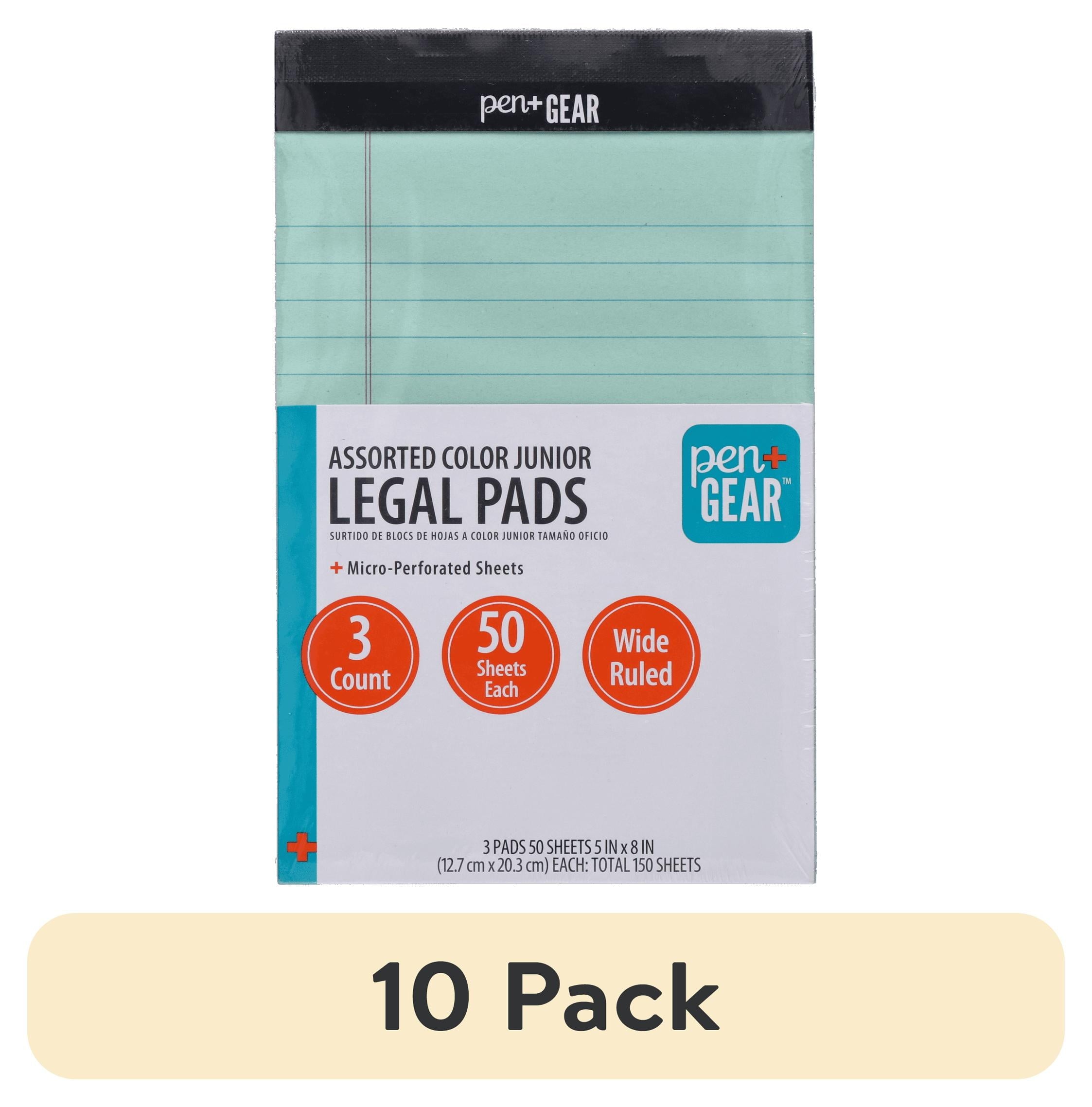 (10 pack) Pen + Gear Legal Pads Pastel Color Paper, 50 Sheets, 3 Count