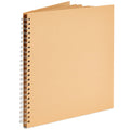 Paper Junkie Spiral Bound Scrapbook Album - 12 x 12 In, Kraft Hardcover, 40 Sheets (80 Pages) - Blank Kraft Paper Pages Lay-Flat for Drawing & Writing - Scrapbook Journal