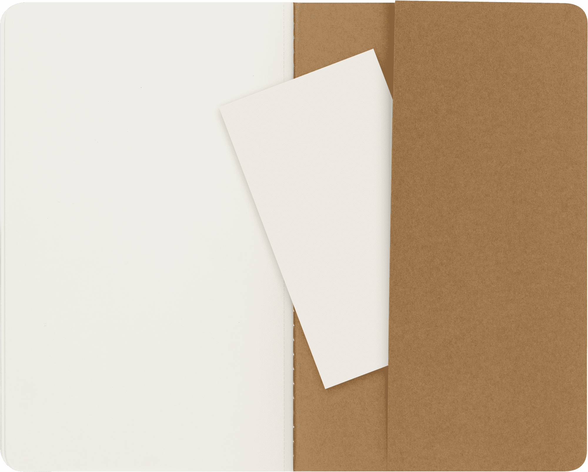 Moleskine Cahier Journals (Set of 3), Large (5" x 8.25"), Plain, Kraft Brown