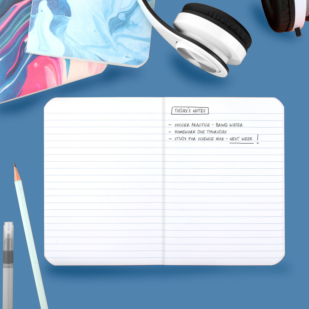 Five Star Fashion College Ruled Writing Notebook, 5" x 7", Biodome, Poly, Sewn, 40 Sheets, 3 pack