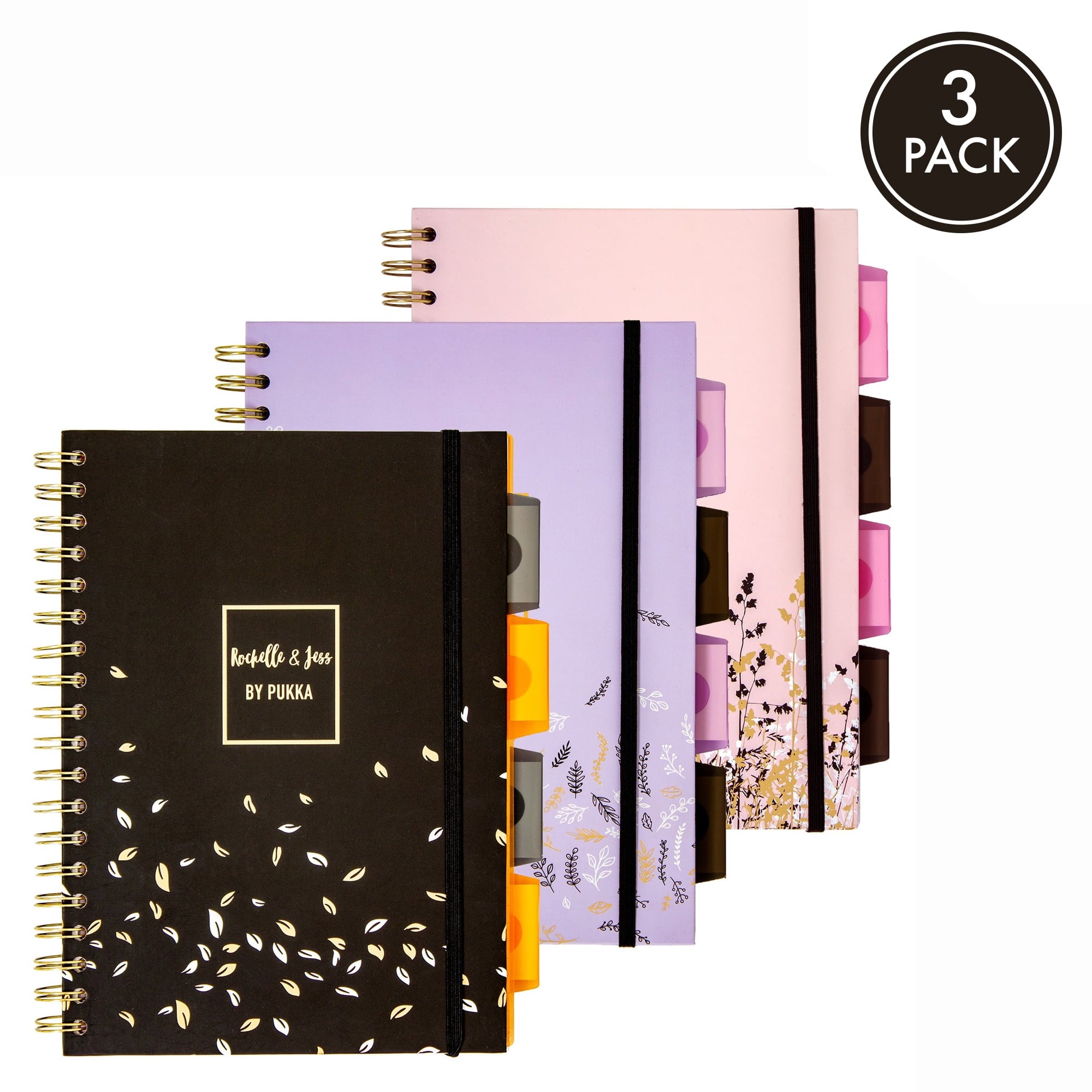 Pukka Pads Rochelle and Jess B5 Project Books - Assorted - Pack 3
