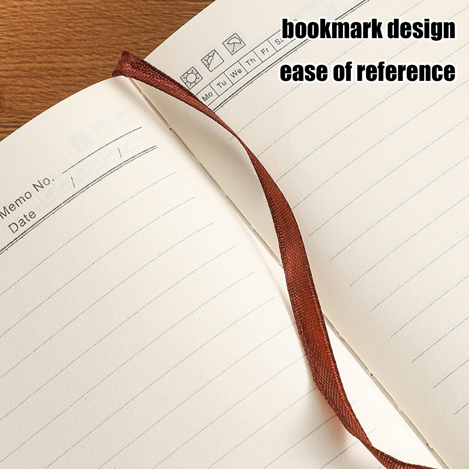 Hovmgk A5 Notebook Diary, 360 Pages Thread-Bound Journal, Soft Leather Cover with Inner Pockets & Ribbon Bookmark, Ideal for Office, School, Business & Personal Notes, Multicolor
