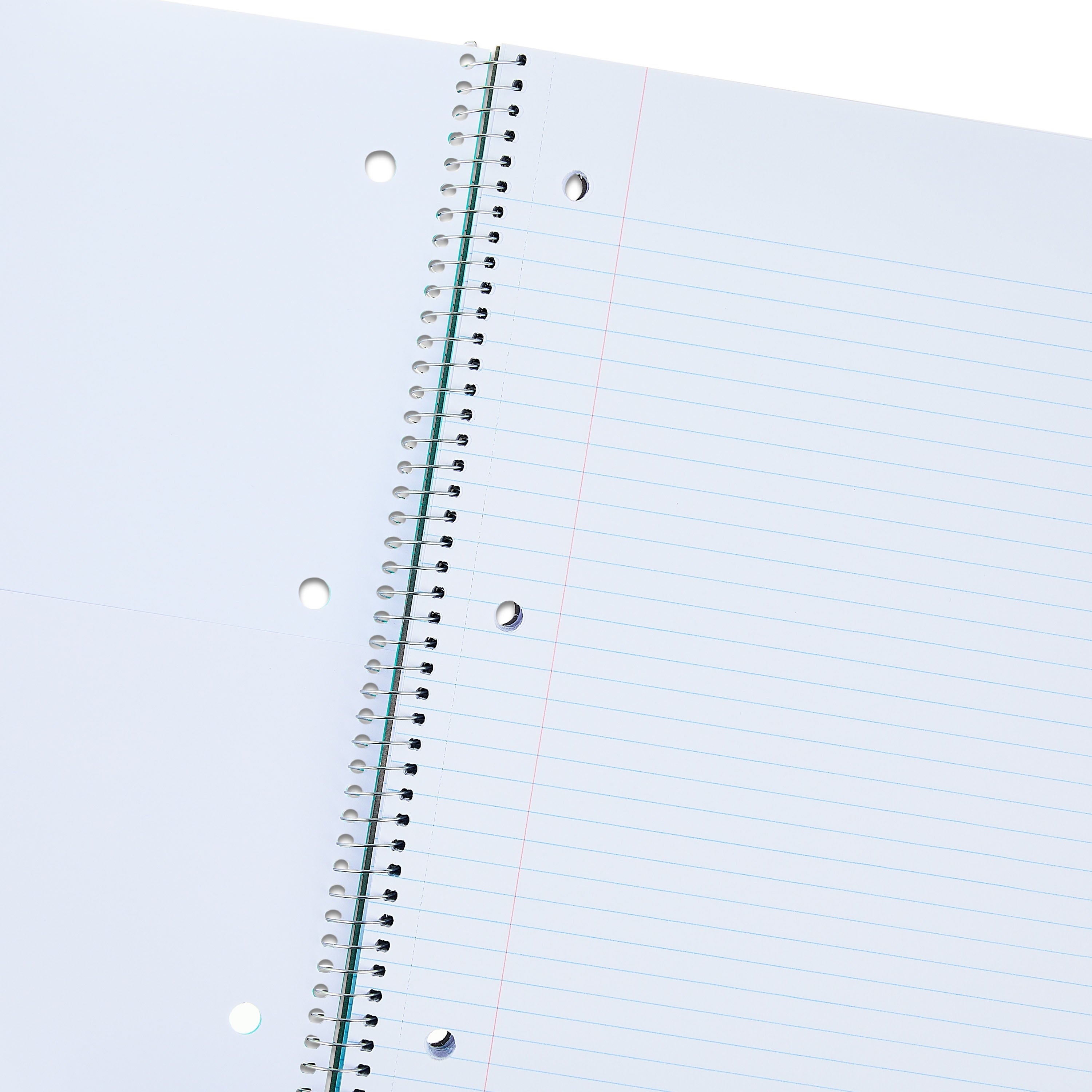 Pen+Gear College Ruled Poly 1-Subject Notebook with Inside Pockets, 9" x 11", Teal, 100 Heavyweight Sheets