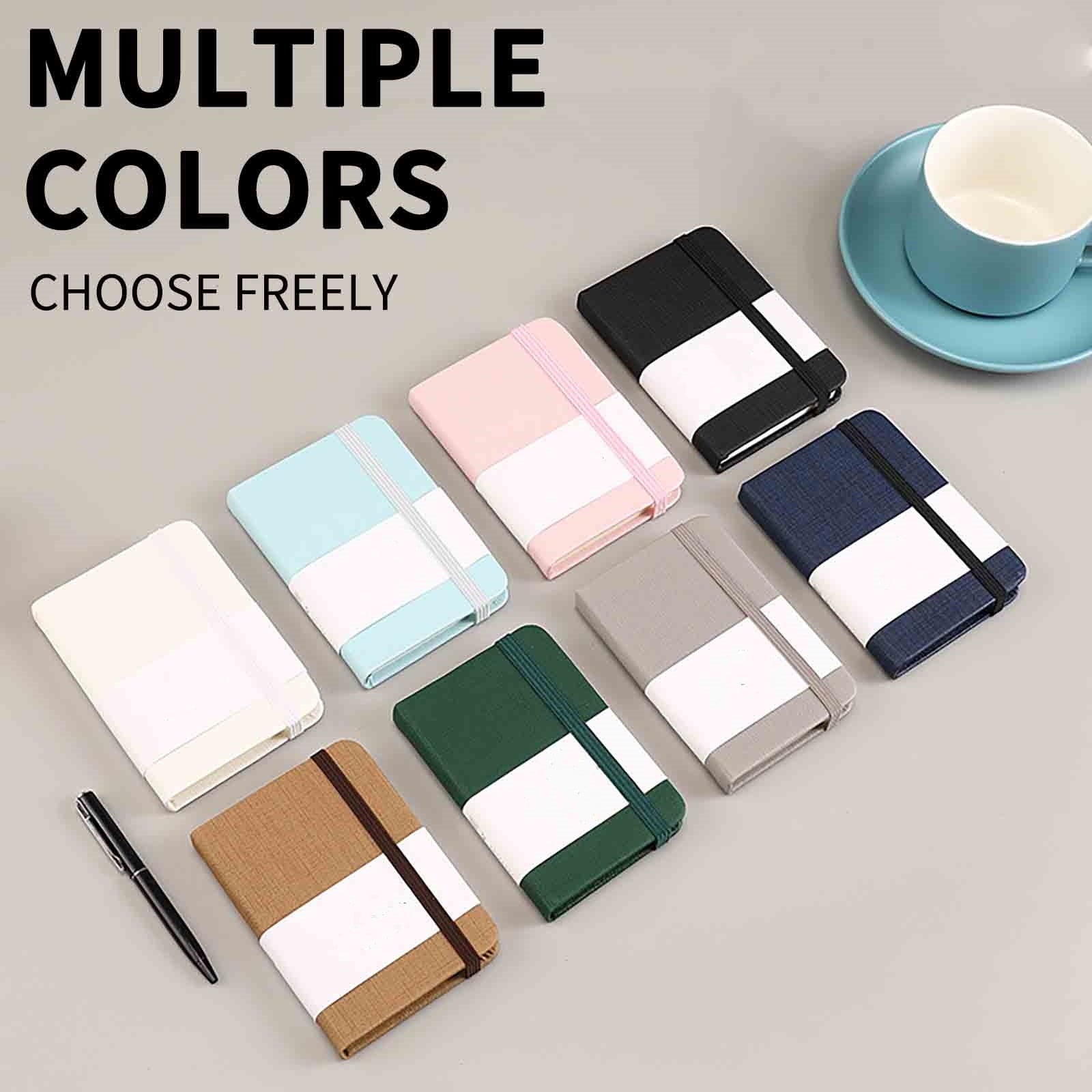 TOPRenddon Mini Notebooks, Small Pocket Notebook Hardcover Journal Notepad Multifunction A7 Business Notebook for Office Diary Subject Writing Supplies