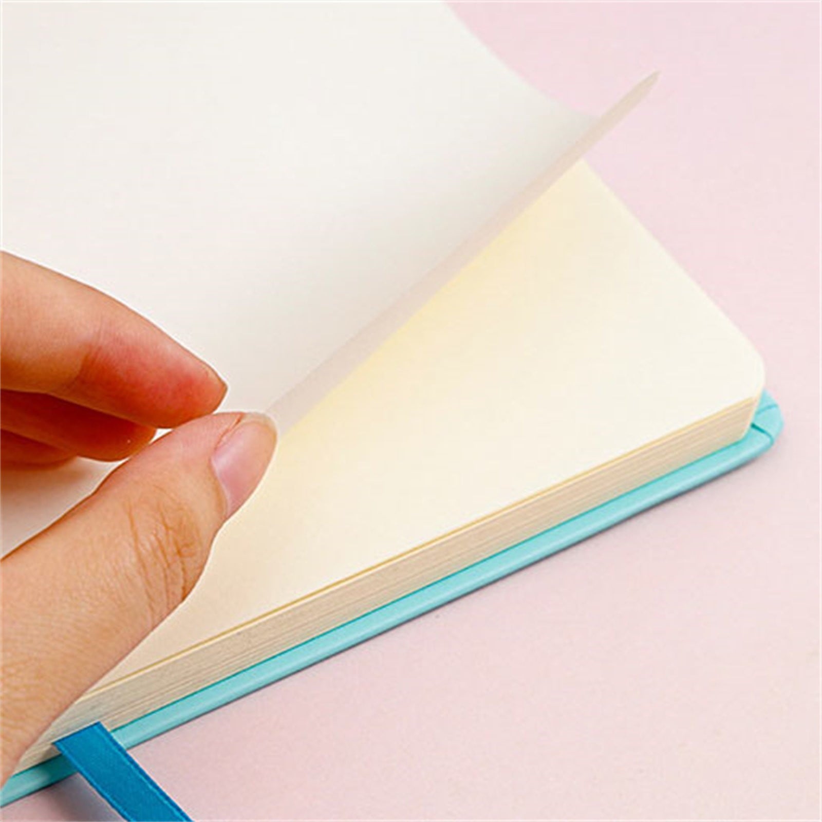 Toolix Notebook Ins Style Macaron Solid Color Notebook A7 Light Pink
