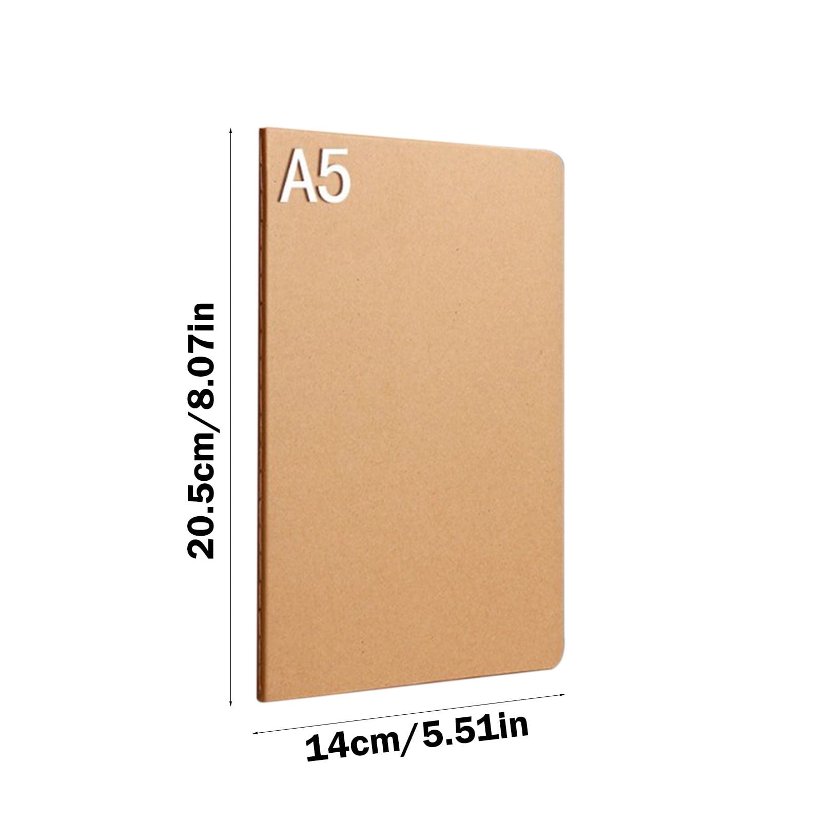 Uutvmp A5 Kraft Paper Notebook, Student Ordinary Exercise Book, Environmentally Friendly Kraft Paper Horizontal Line Notebook