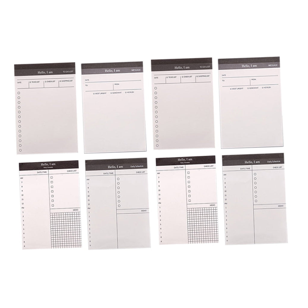 FUEENIRVA study notepad Paper Assorted Color Office Use Simple 8Set