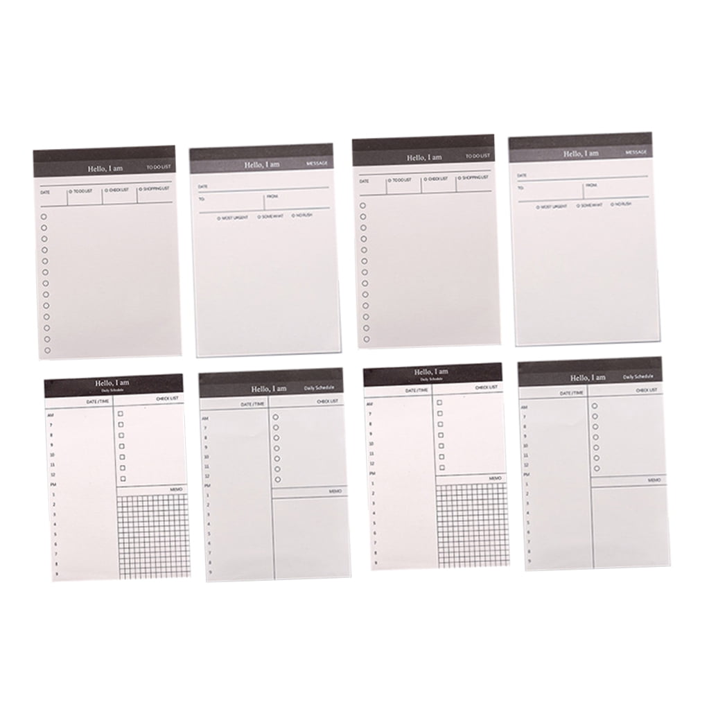 FUEENIRVA study notepad Paper Assorted Color Office Use Simple 8Set