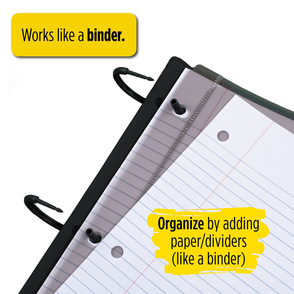 Five Star Flex 1 1/2" Hybrid NoteBinder, Black (29324AA2)