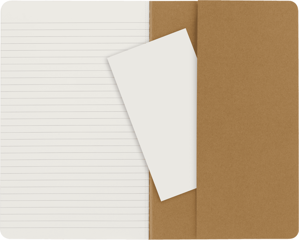 Moleskine Cahier Journals (Set of 3), Large (5" x 8.25"), Ruled, Kraft Brown