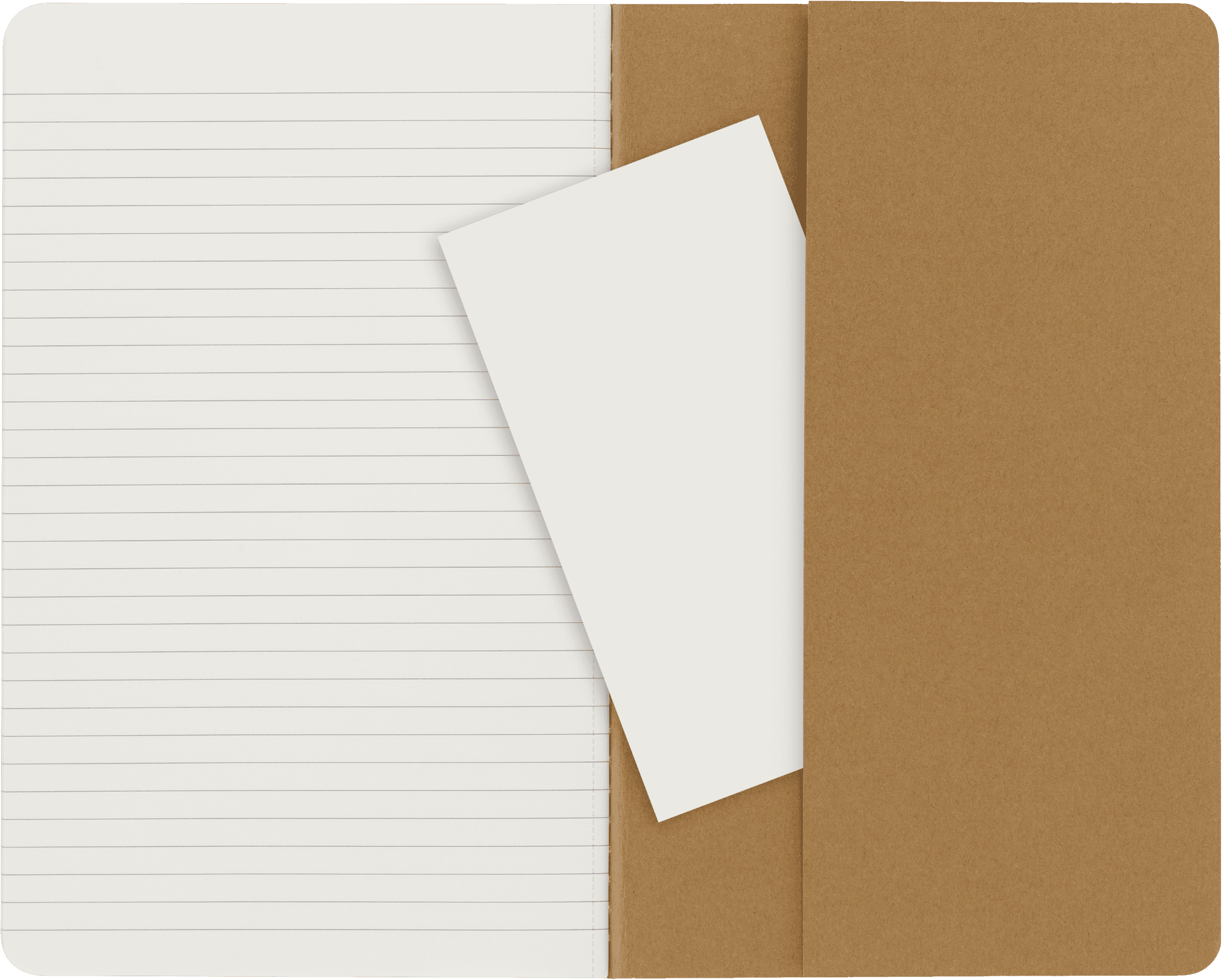 Moleskine Cahier Journals (Set of 3), Large (5" x 8.25"), Ruled, Kraft Brown