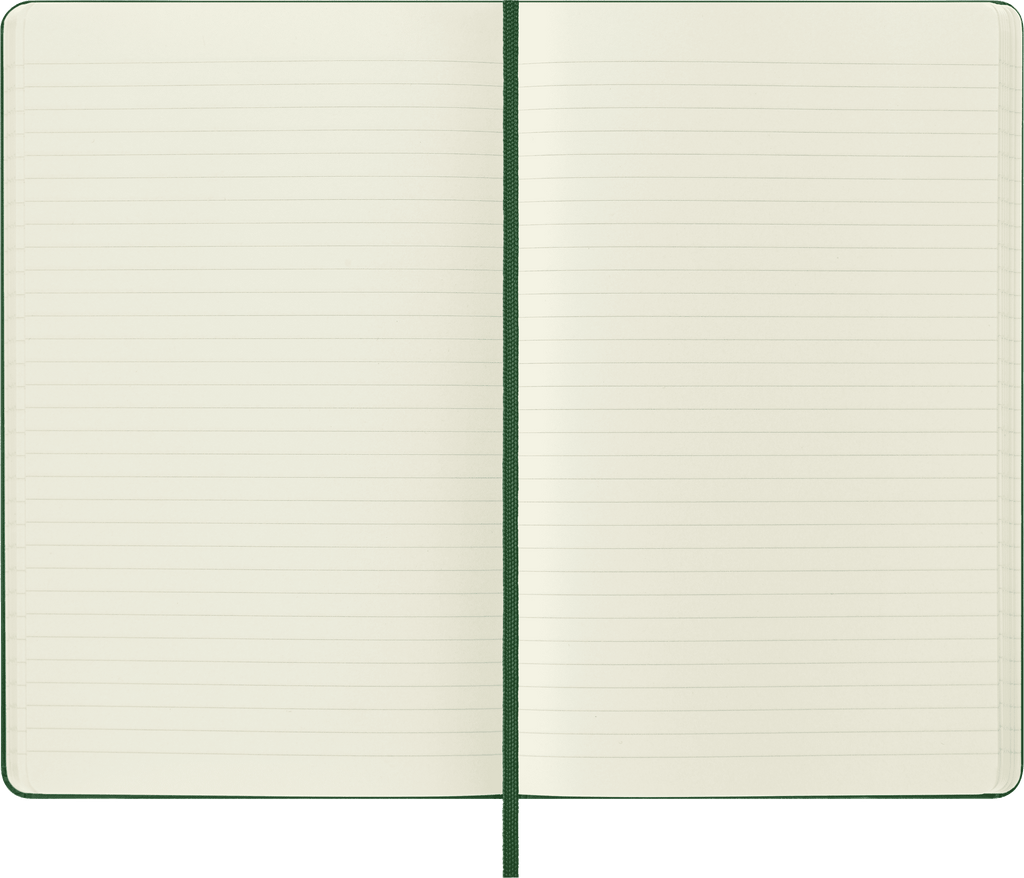 Moleskine Classic Notebook, Hard Cover, Ruled, Large (5" x 8.25"), Myrtle Green