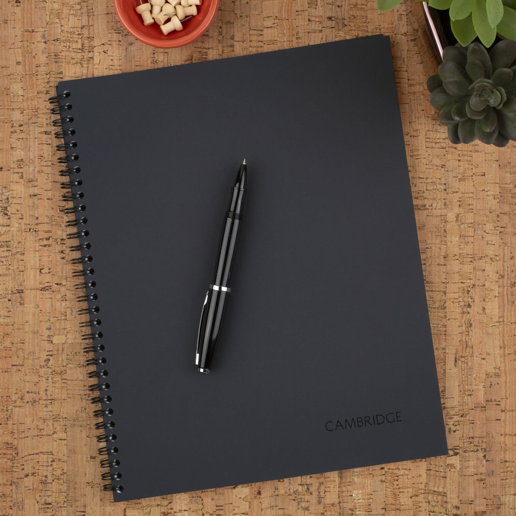 Cambridge Wirebound Business Notebook, Legal Ruled, 8.25" x 11", 80 Sheets, Gray