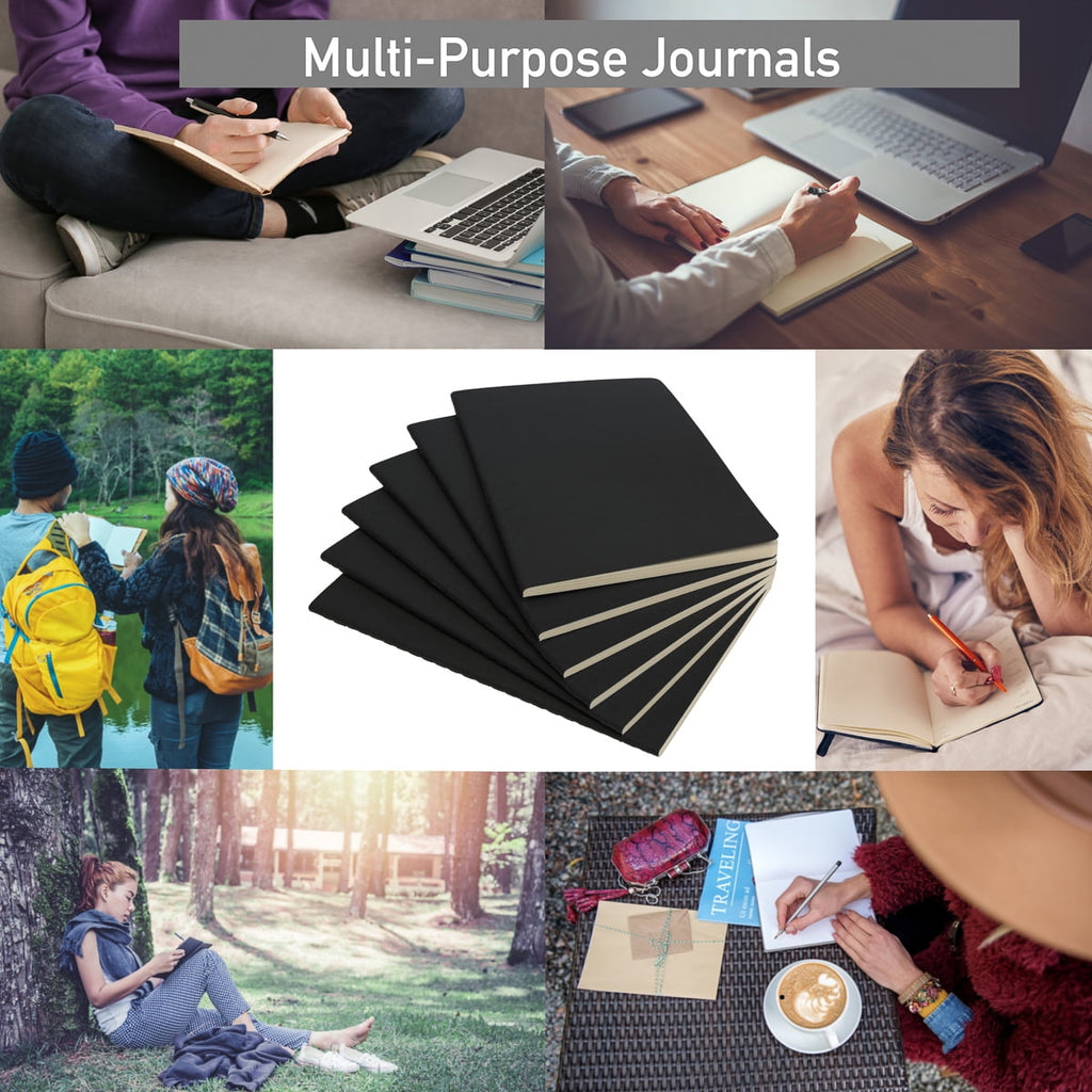 Simply Genius (30pk) A5 Soft Cover Journal Notebook, 5.5x8.3, Black