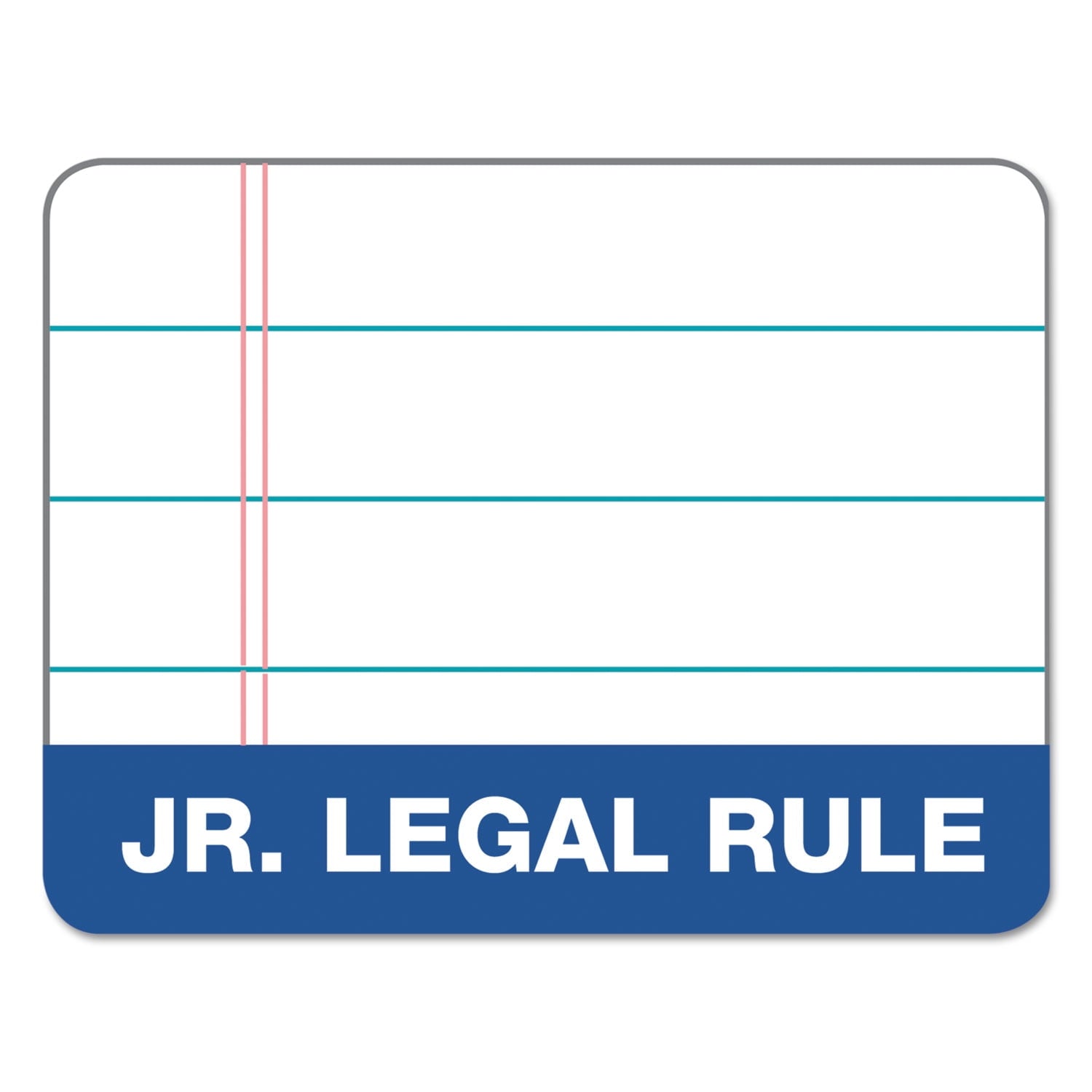 TOPS 63366 Docket 5 in. x 8 in. Ruled Perforated Pads - Narrow, White (50 Sheets/Pad, 6 Pads/Pack)