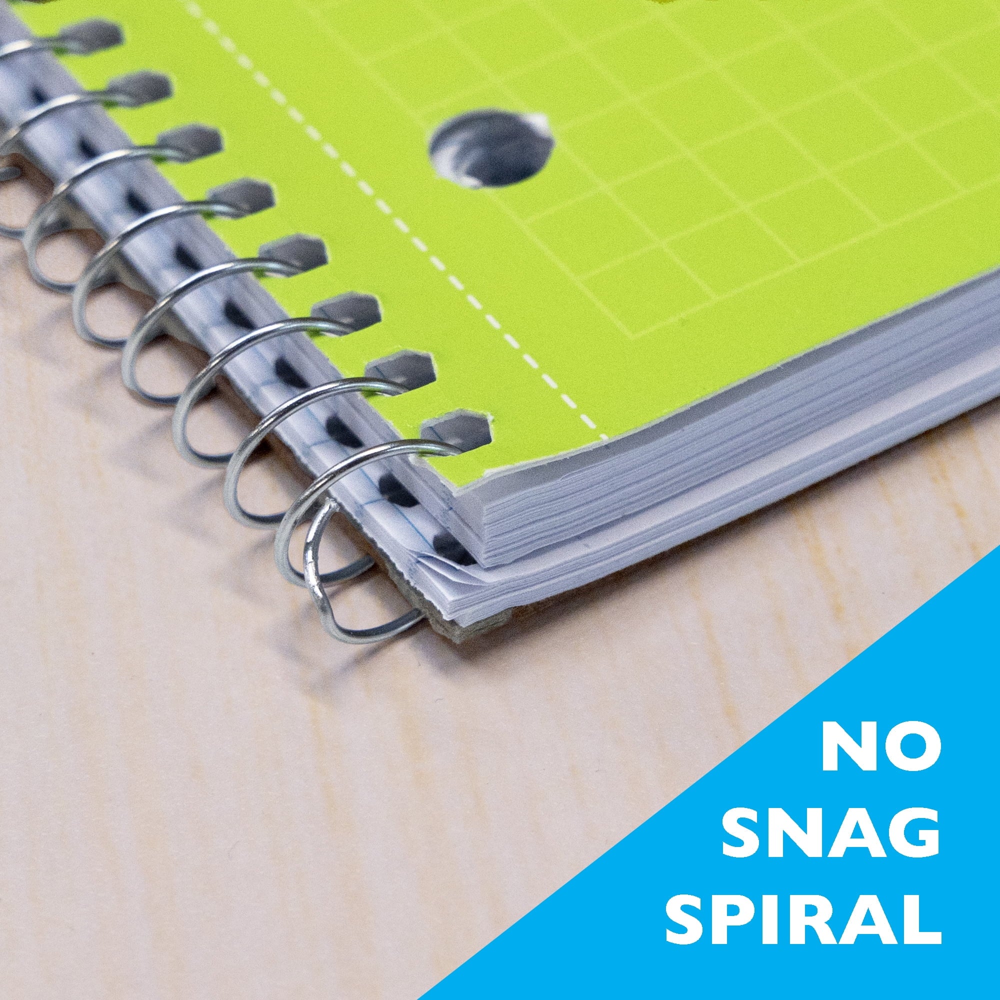 BAZIC 100 Ct. Quad-Ruled 4-1" Spiral Notebook [514]