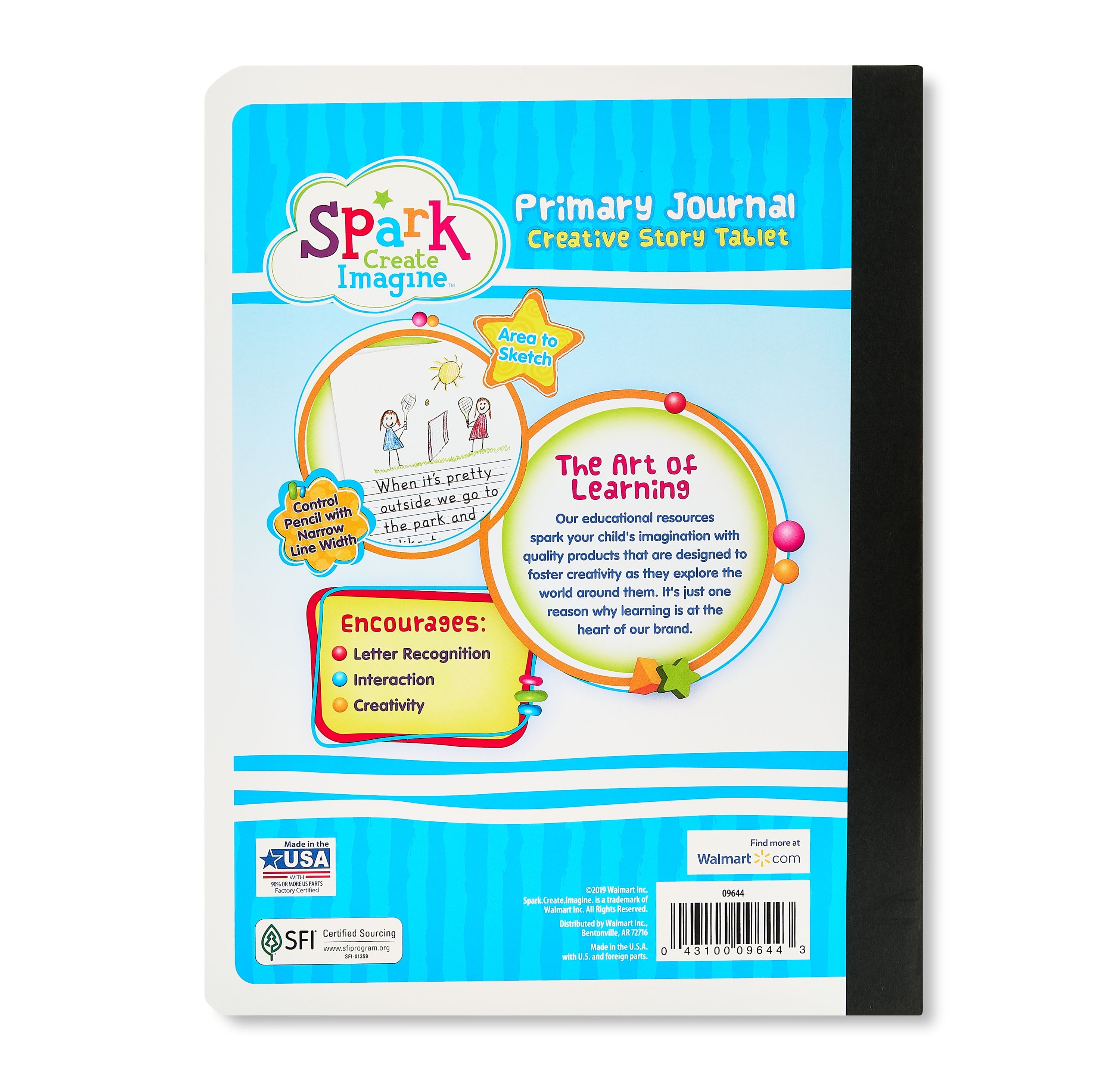 Spark Create Imagine 100 Sheets Primary Journal, 9.75 x 7.5, Half Page Rule, New