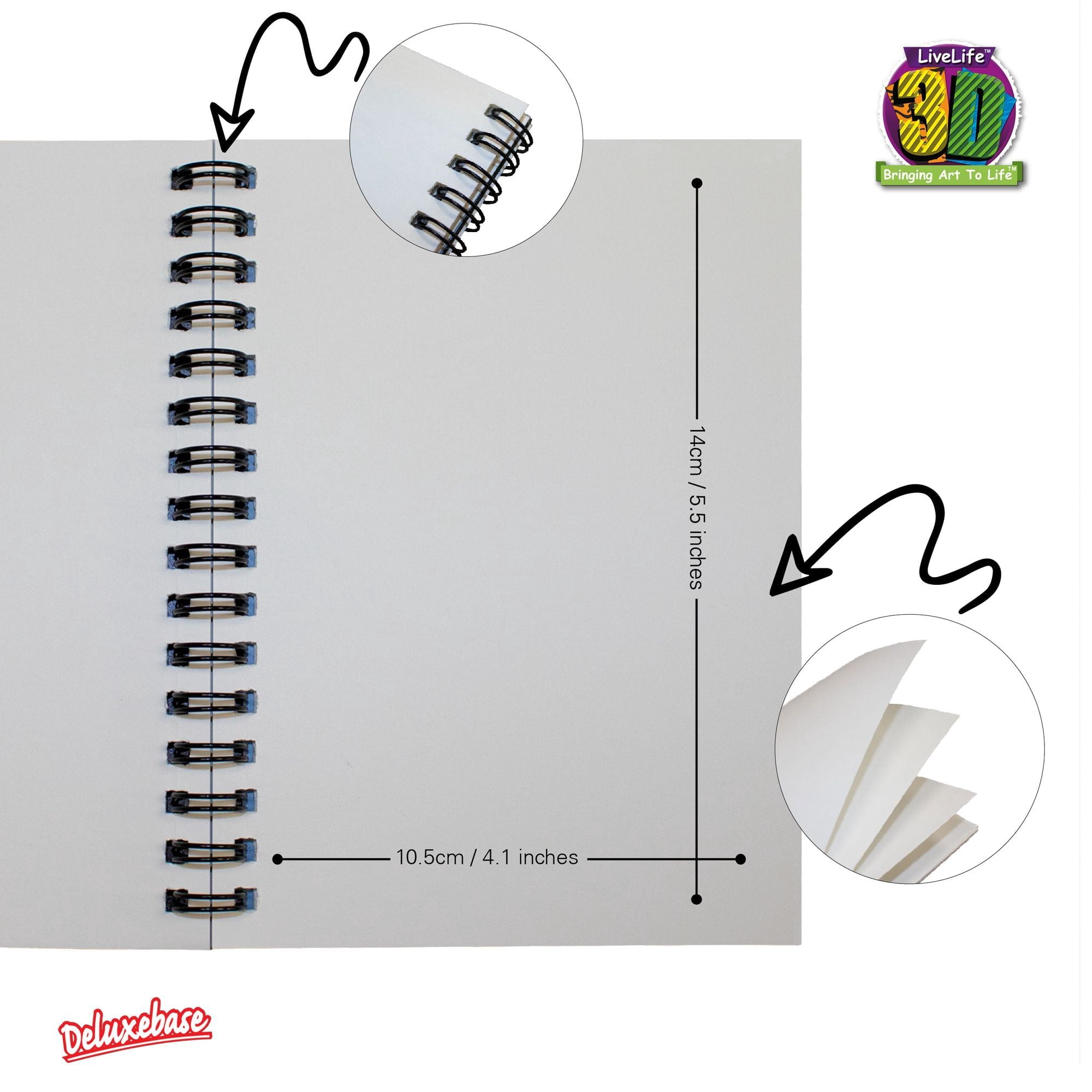 3D LiveLife Jotter - Butterfly Woods from Deluxebase. Spiral Bound A6 5.5x4in Small Animal Notebook, 80 Plain Recycled Pages, Insect Cover.