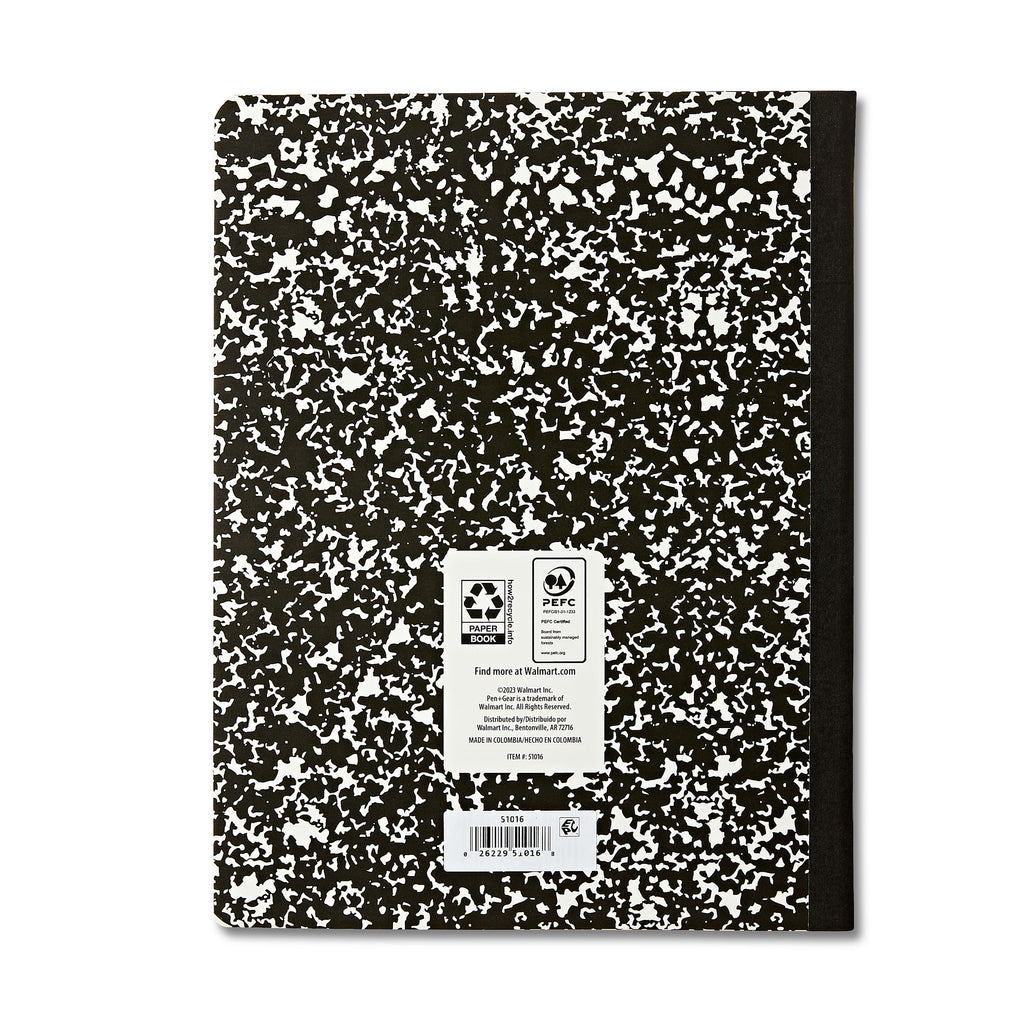 Pen+Gear College Rule Composition Book, 7.5" x 9.75", Marble, 80 Sheets, New