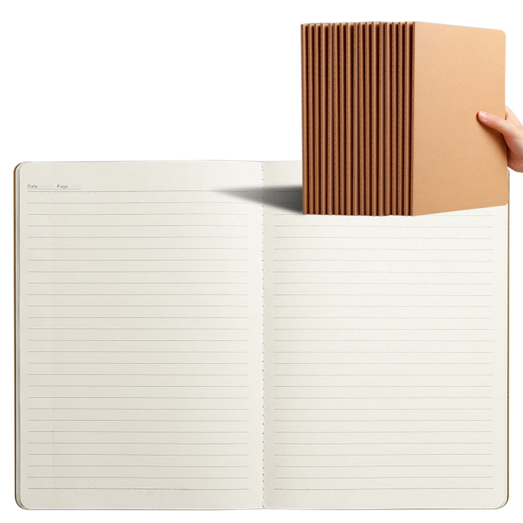 Uutvmp A5 Kraft Paper Notebook, Student Ordinary Exercise Book, Environmentally Friendly Kraft Paper Horizontal Line Notebook