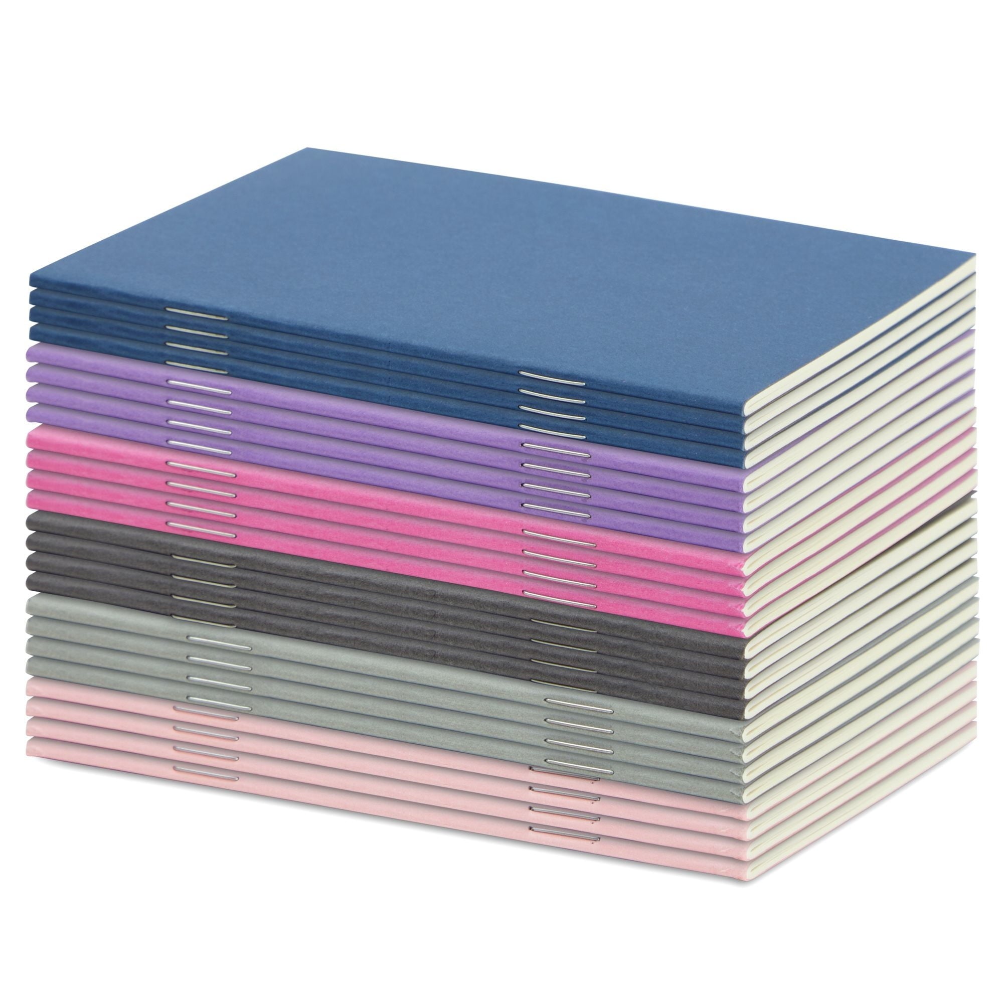 Paper Junkie 24 Pack Mini Paper Notebooks for Kids, Bulk Pocket Notepads with 48 Lined Pages for Journaling, Writing, Composition, School Supplies (6 Colors, 3.5 x 5 in) - Composition Notebook