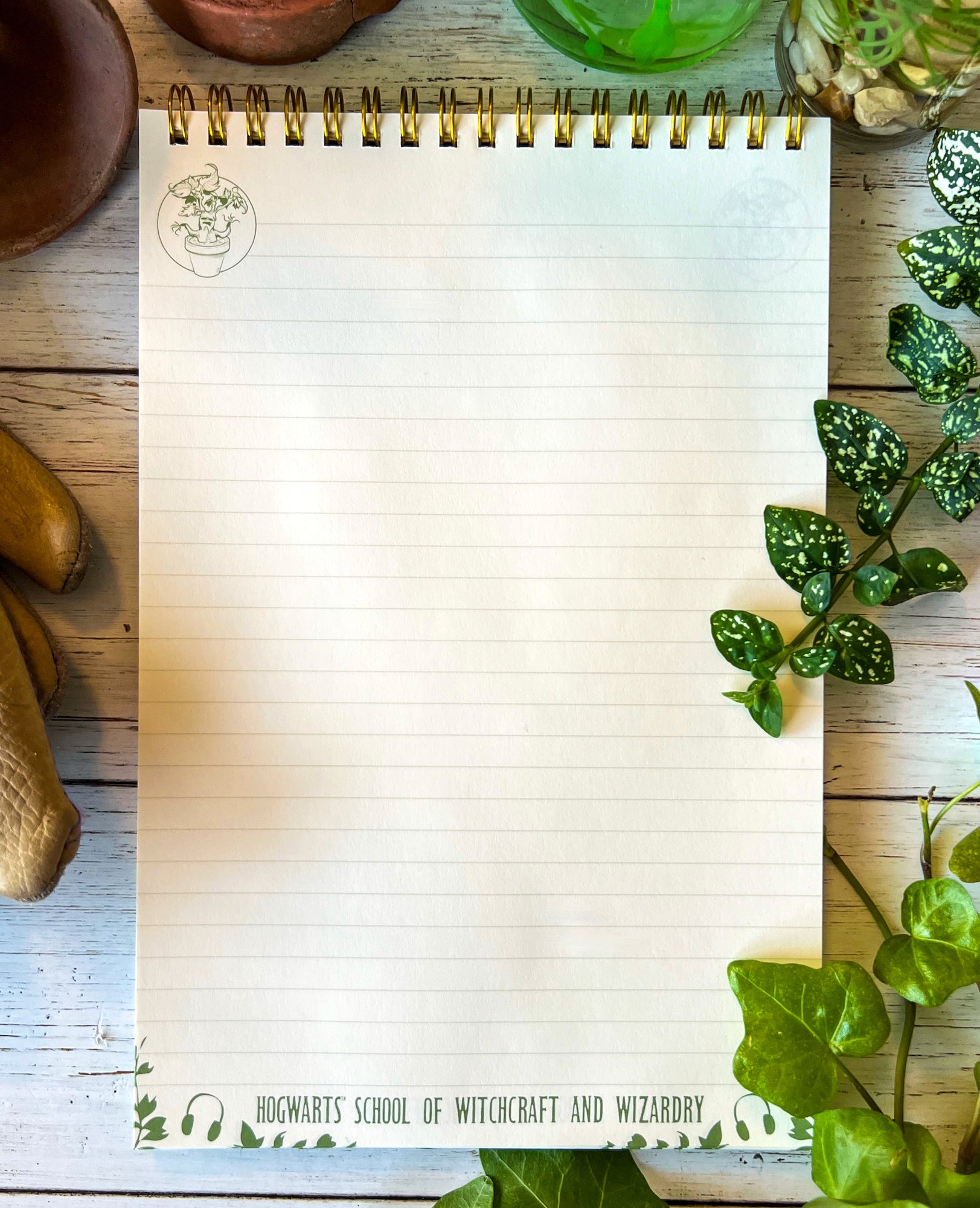 Conquest Journals Harry Potter Herbology Top-Spiral Steno Notepad