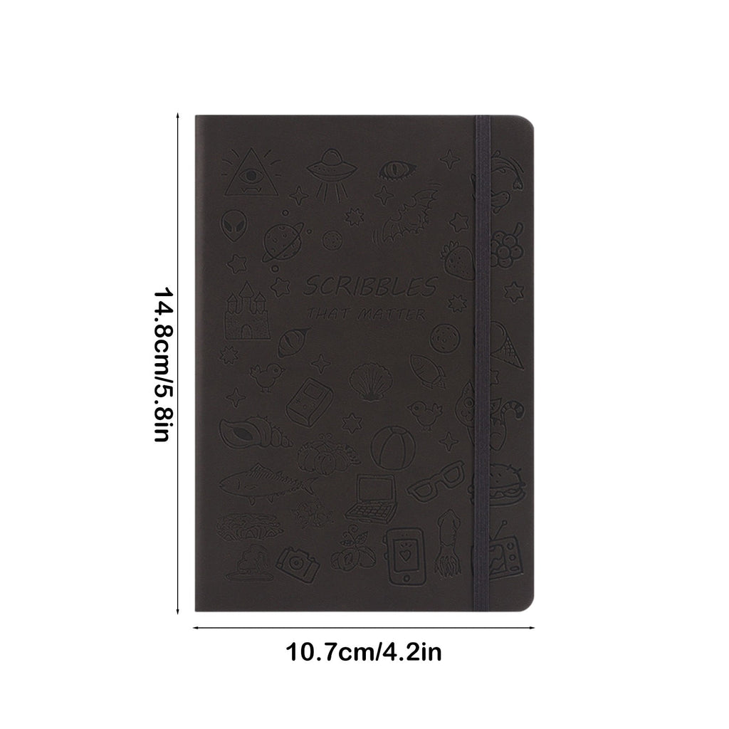 Qholemyo Student Softcover Notebook Cute Cartoons A5 Stamped Book Exquisite Diary Tape Business Notepad