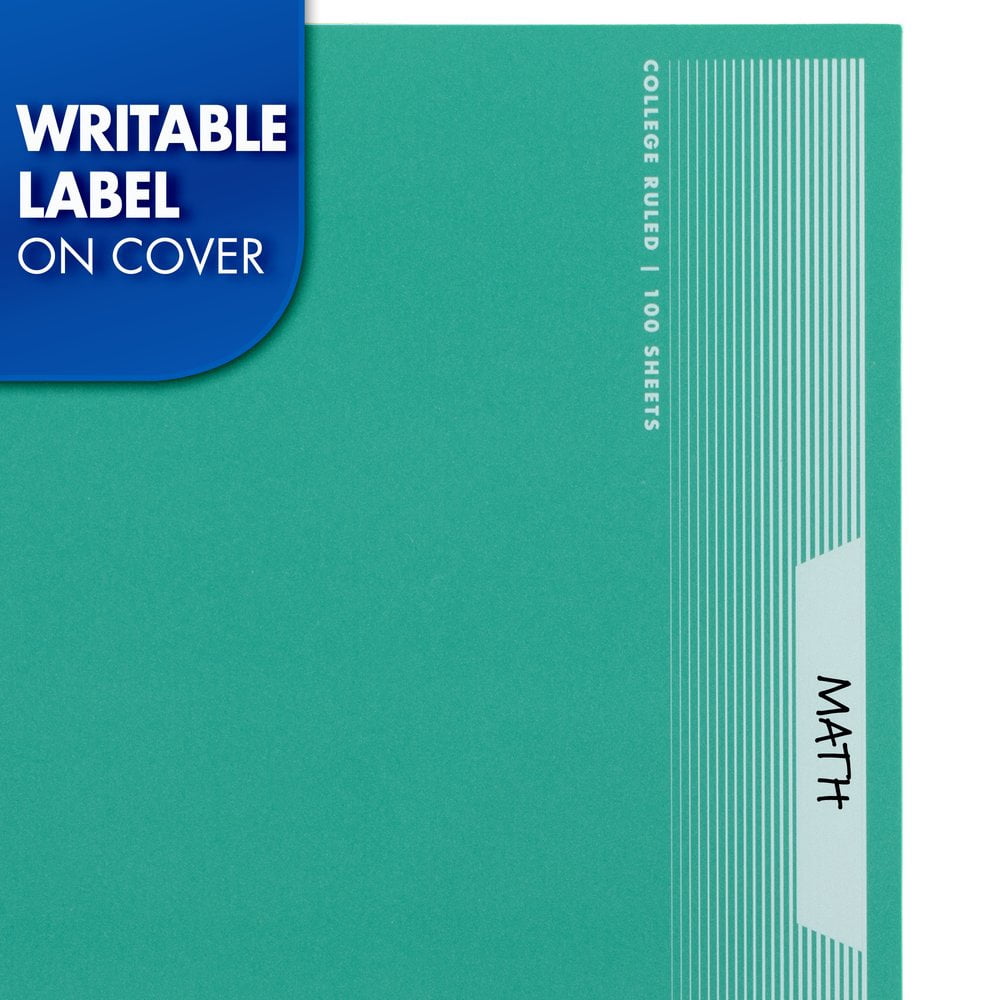 Mead Spiral Notebook, 1 Subject, College Ruled, 8 1/2" x 11", Green (820204FB-WMT)