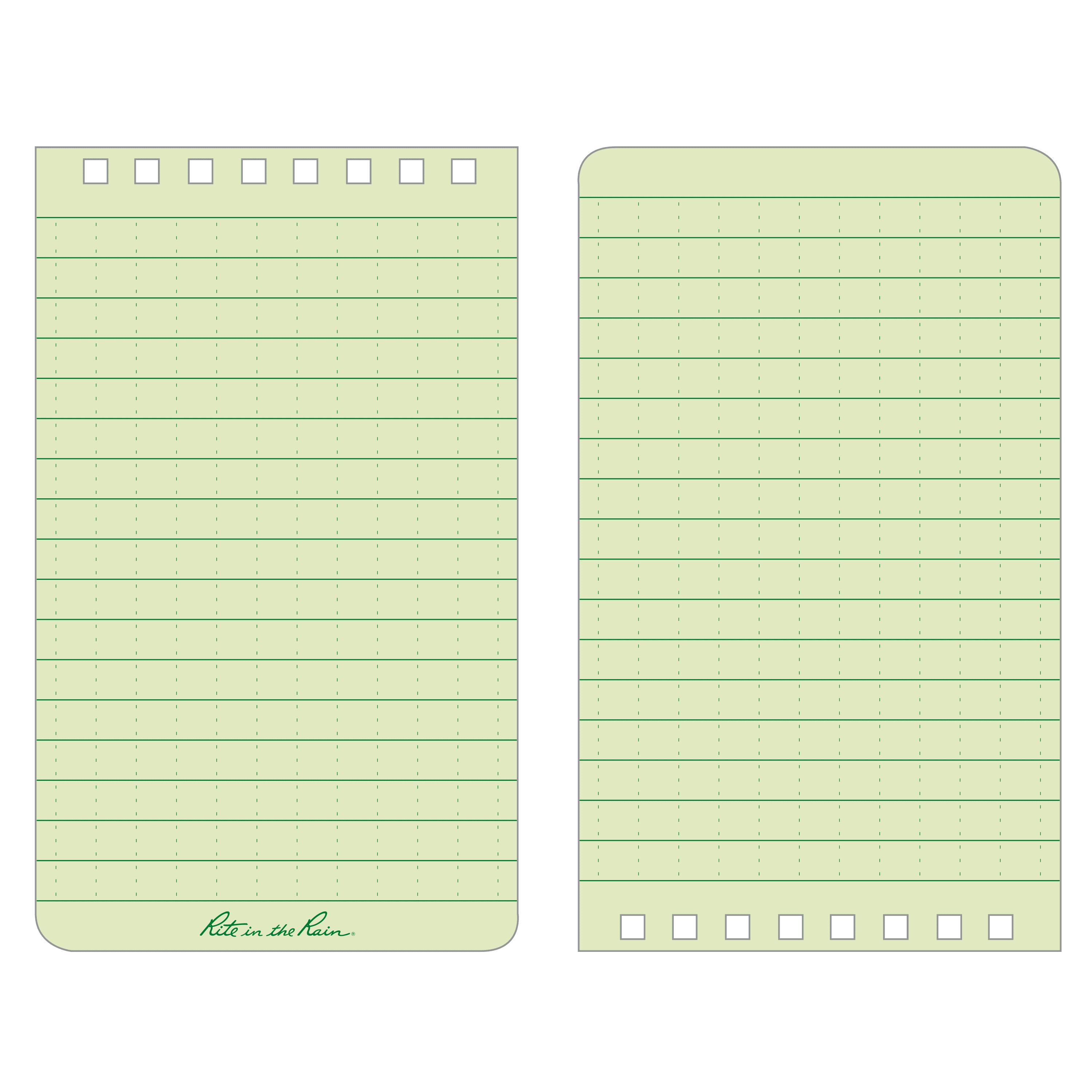 Rite in the Rain Weatherproof Notebook 3x5, 50 pages, Green