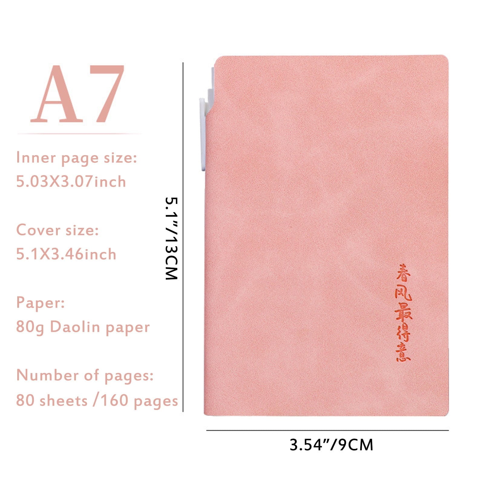 HengDidi A7/A5 Leather Notebook with Pen - Portable College Trainee & Professional Journal for College Campus, Office, and Travel