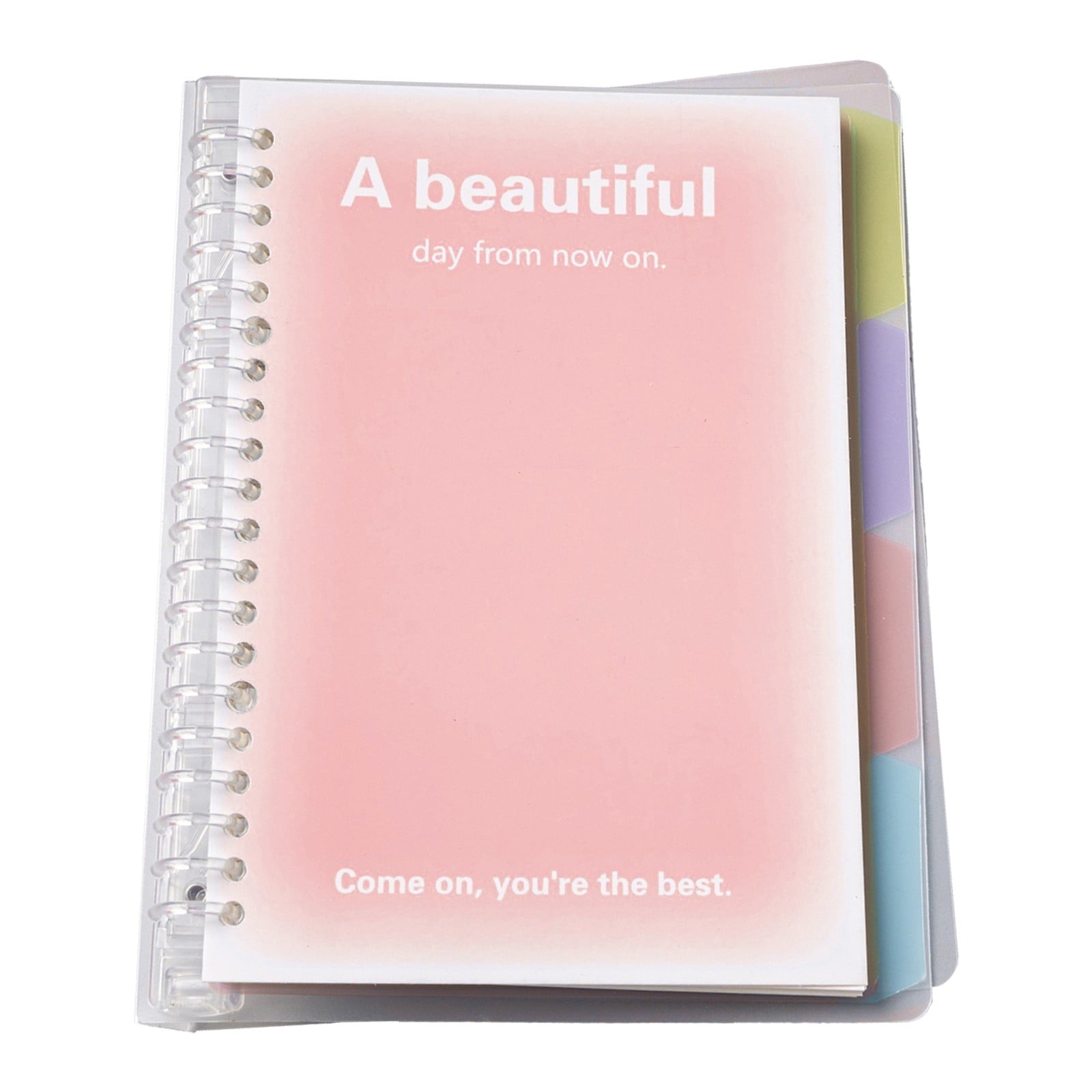Bullet Dotted Journal Spiral Notebook, Hardcover Leather Dotted Notebook 60 Pages, A5 Dot Grid Paper Notebook, 100 Gsm Thick Paper, for Bullet Journaling Pink