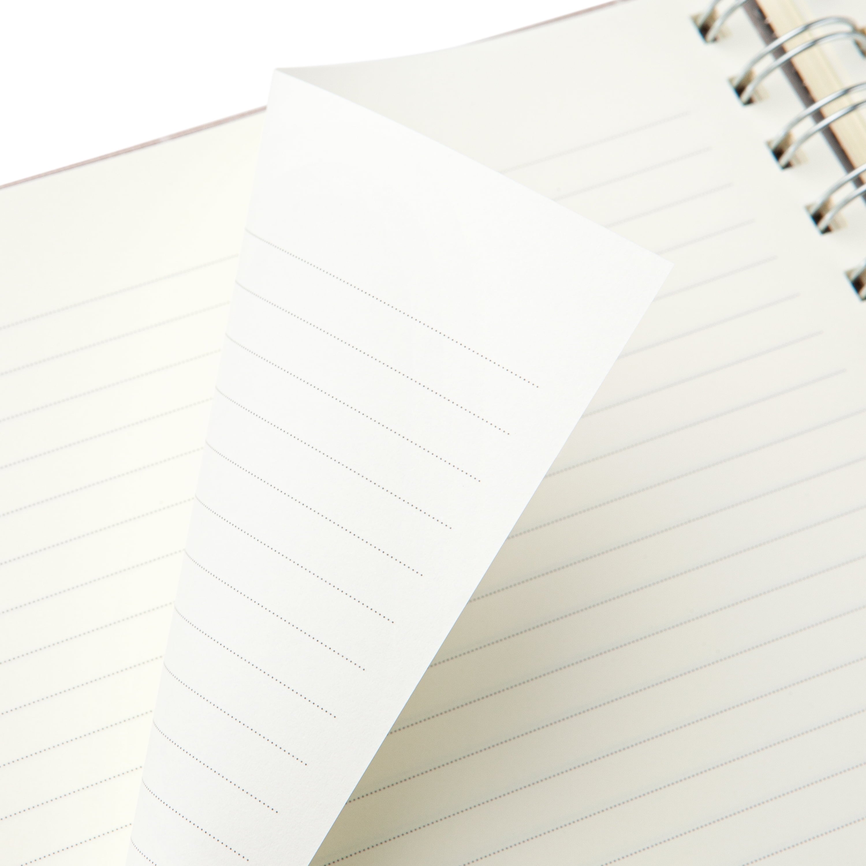 Mintgreen Spiral Bound Notepad, 7.4" x 9.75", Checked Tan, 105 Sheets