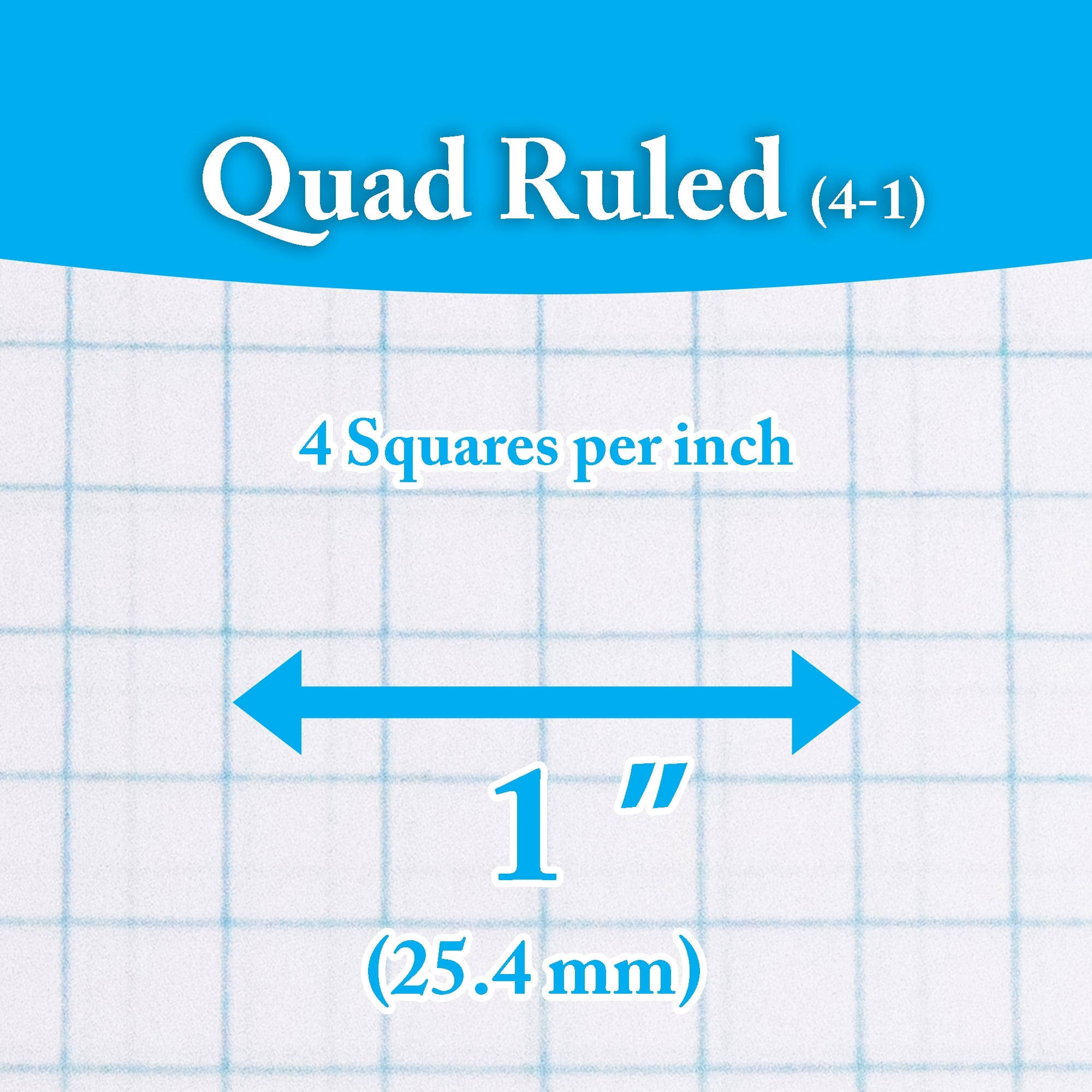 BAZIC 100 Ct. Quad-Ruled 4-1" Spiral Notebook [514]