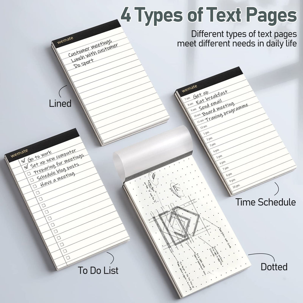 WEMATE Notepad Holder Set,for Meetings, Daily Records, and Notes Black