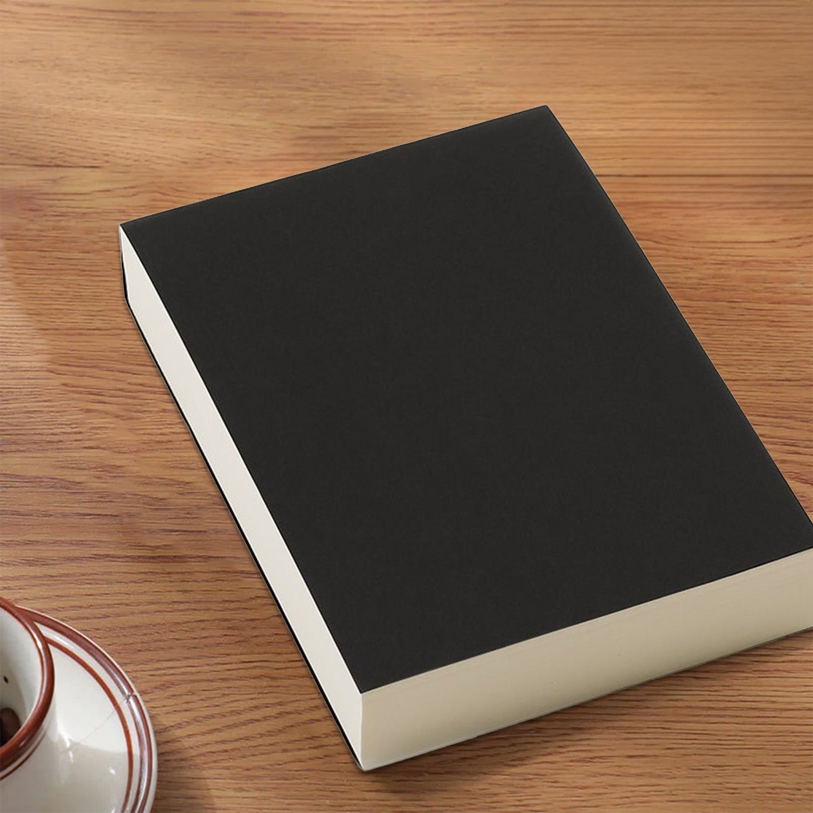 ​500-Page Heavyweight Sketchbook - 180gsm Thick Paper Mixed Media Pad, 5x3.75in Portable Blank Book for Drawing & Notes (Tear-Out Sheets)​​ Black