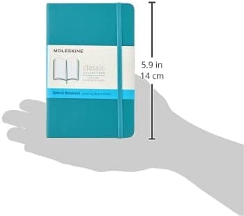 Moleskine Classic Notebook, Pocket, Dotted, Reef Blue, Soft Cover (3.5 X 5.5) Hardcover