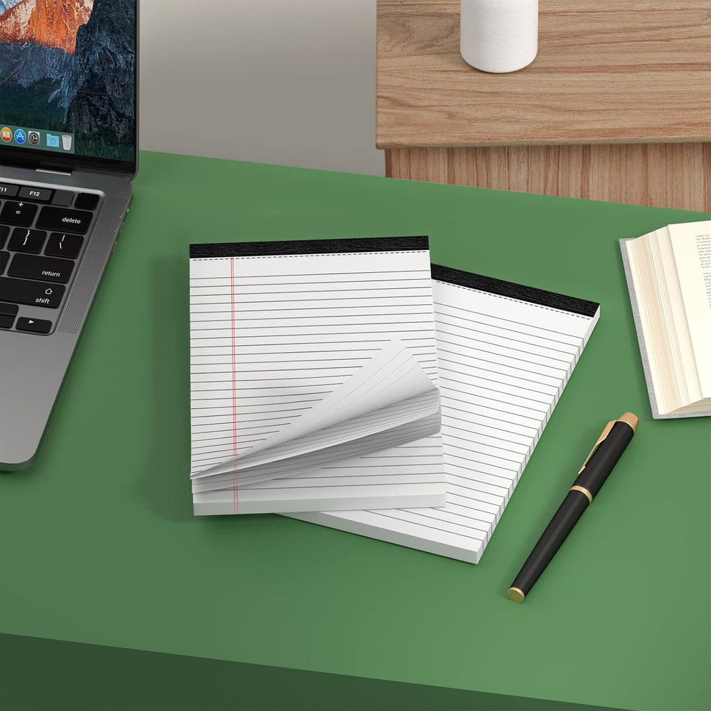 Aixiny College Ruled Note Pads, 5" x 8", 50 Sheets, 4 Count, 4 Pack